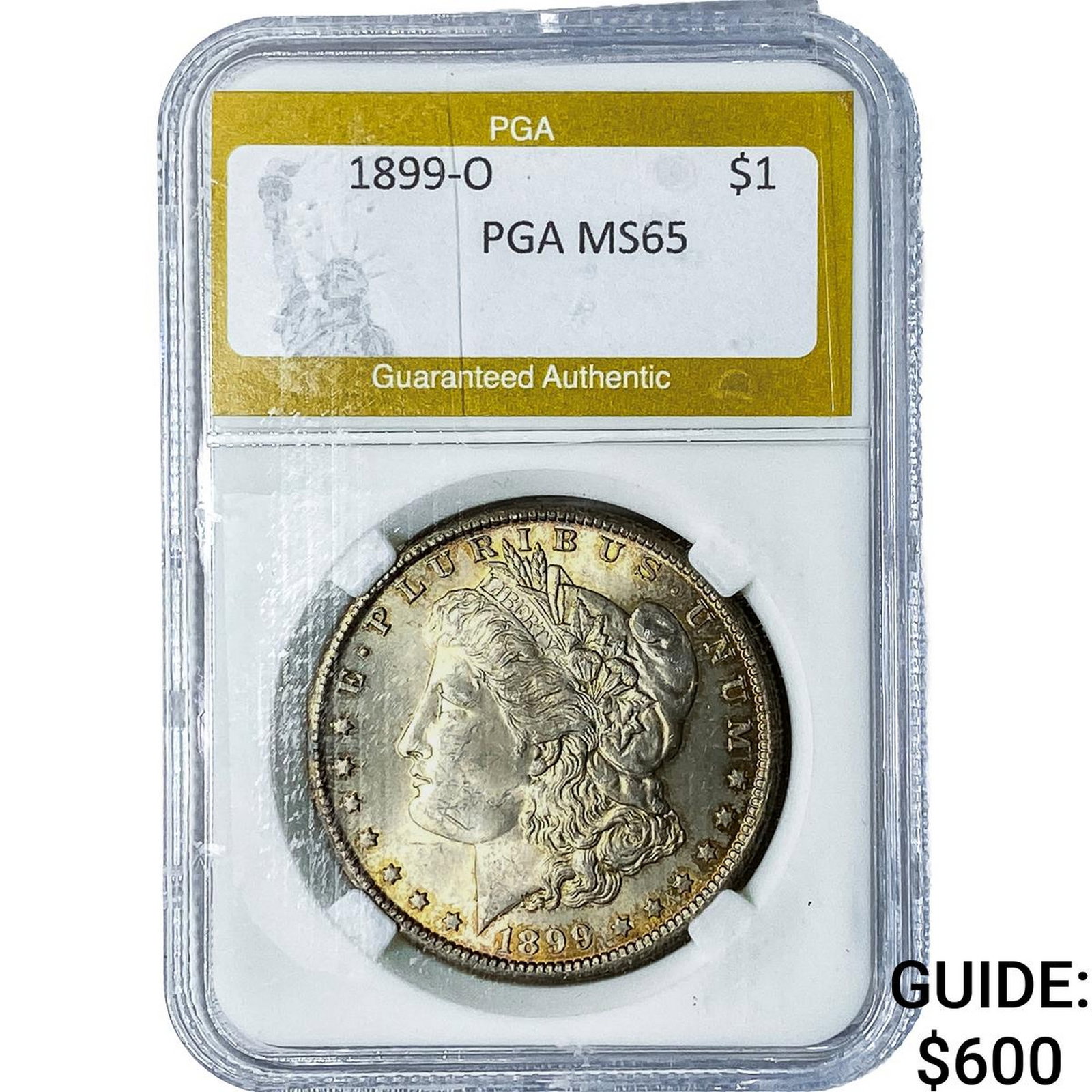 1899-O Morgan Silver Dollar PGA MS65: 1899-O Morgan Silver Dollar PGA MS65