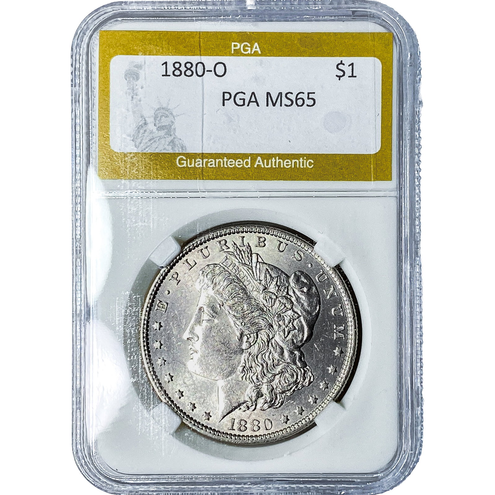 1880-O Morgan Silver Dollar PGA MS65: 1880-O Morgan Silver Dollar PGA MS65