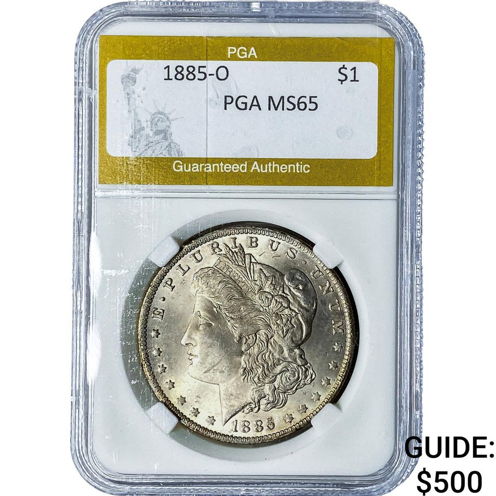 1885-O Morgan Silver Dollar PGA MS65: 1885-O Morgan Silver Dollar PGA MS65
