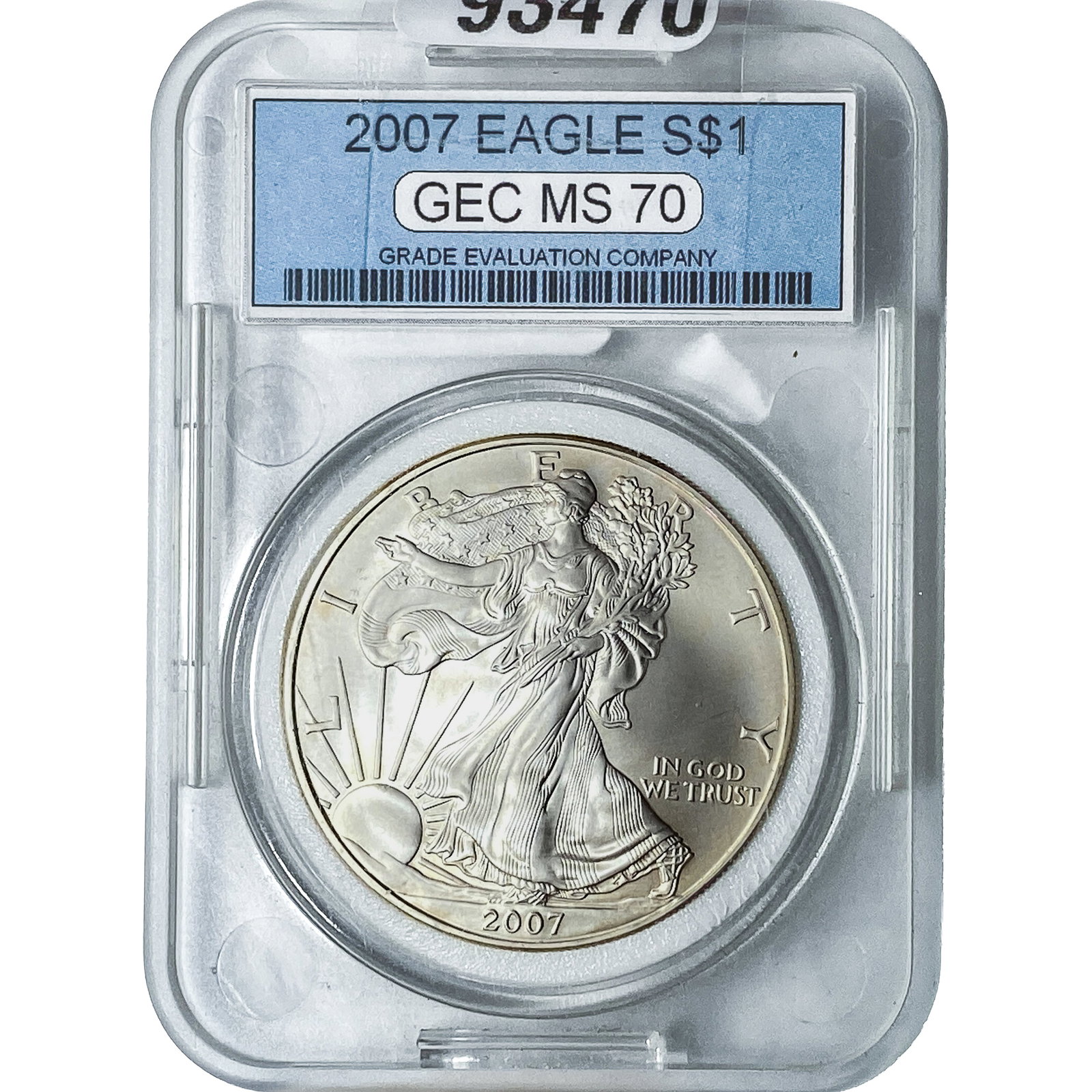 2007 Silver Eagle GEC MS70: 2007 Silver Eagle GEC MS70