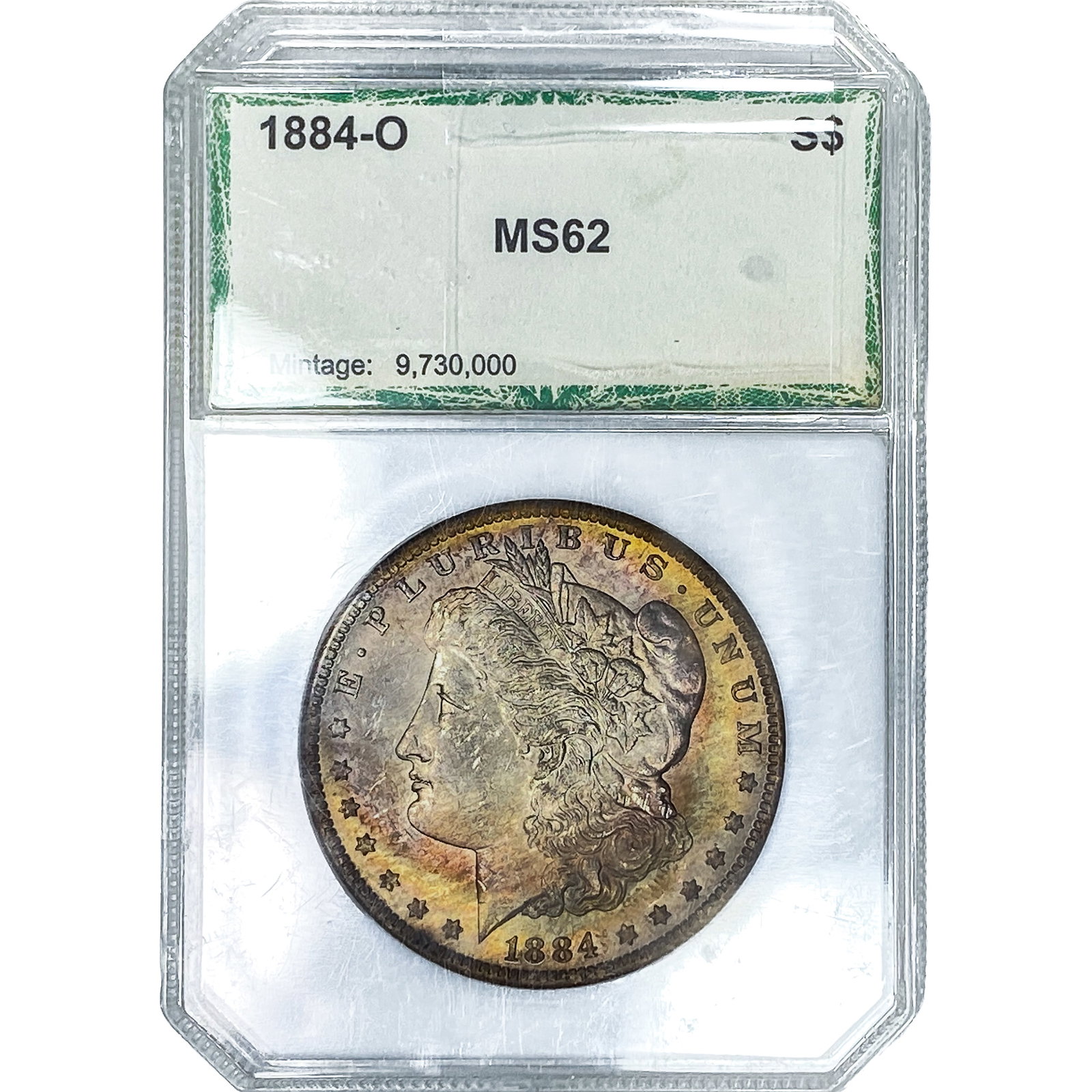 1884-O Morgan Silver Dollar PCI MS62: 1884-O Morgan Silver Dollar PCI MS62