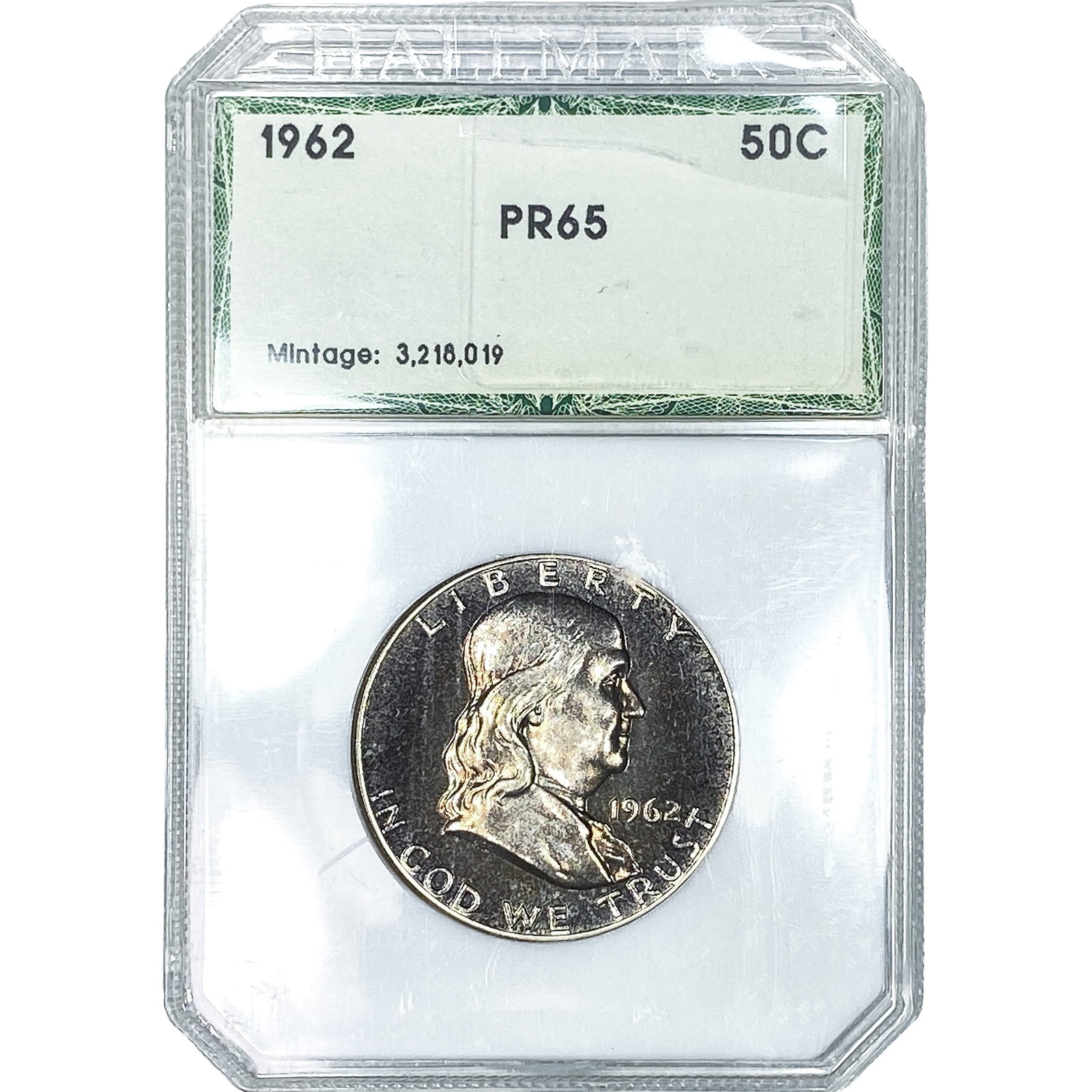 1962 Franklin Half Dollar CHGS PR65: 1962 Franklin Half Dollar CHGS PR65
