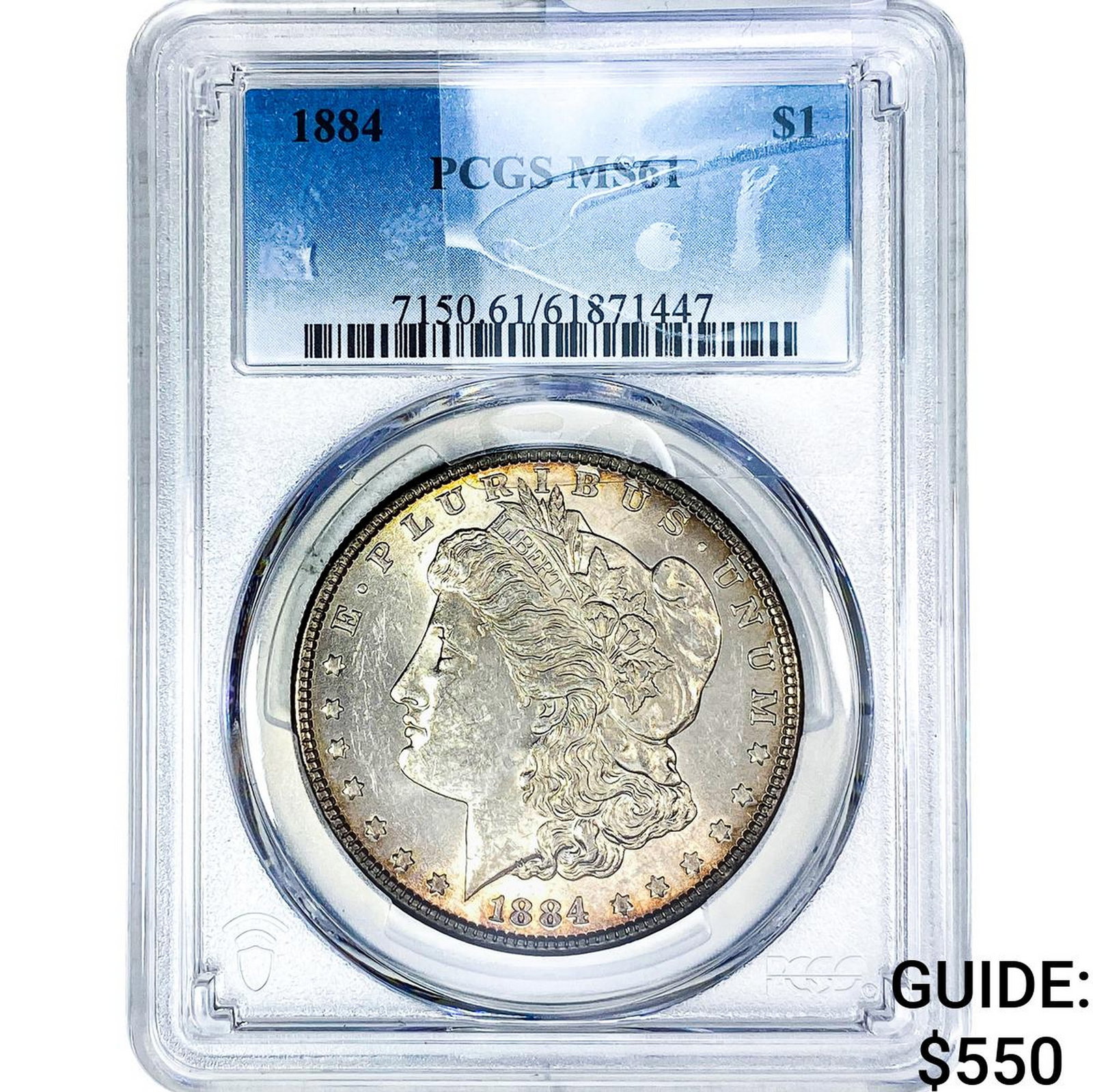 1884 Morgan Silver Dollar PCGS MS61: 1884 Morgan Silver Dollar PCGS MS61