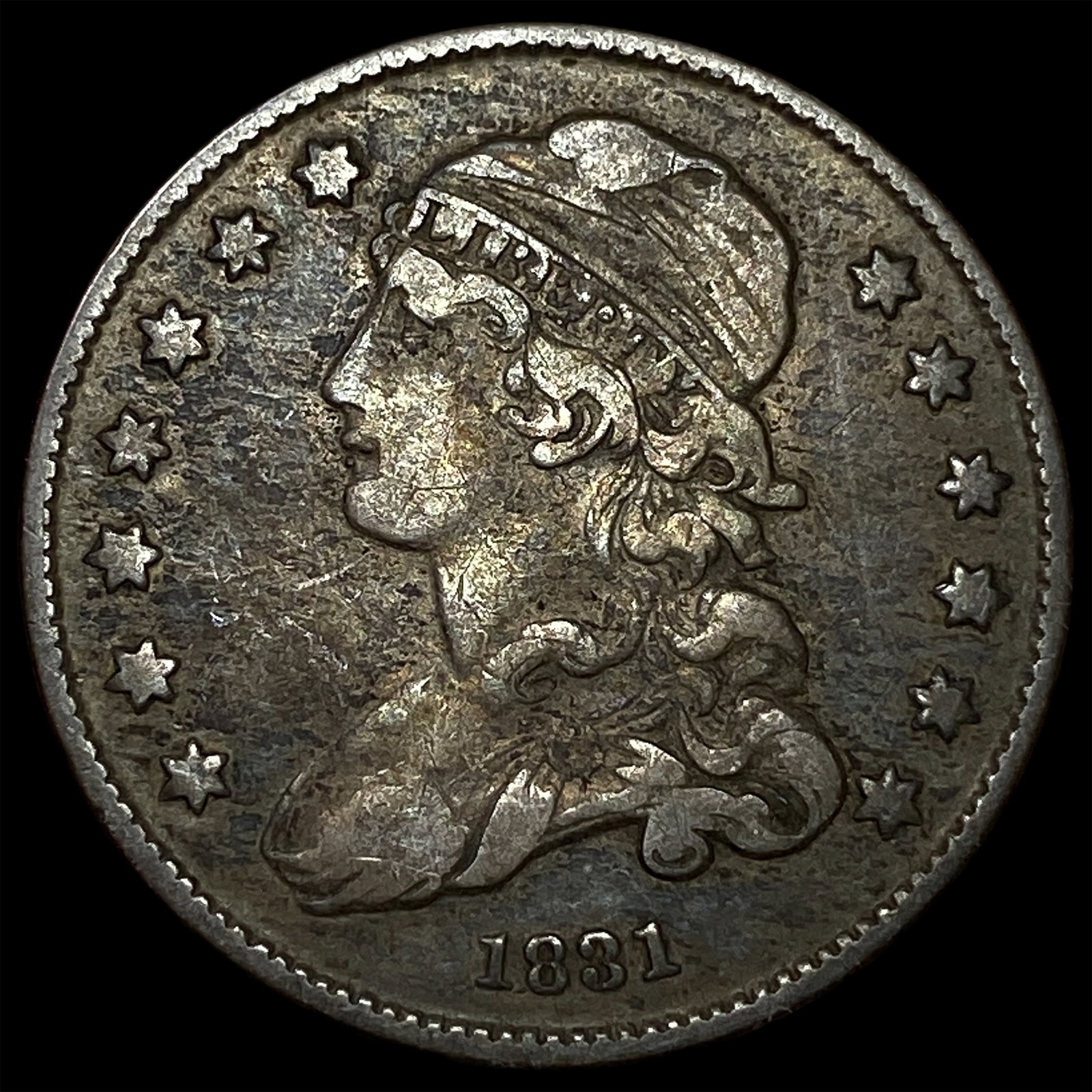 1831 Capped Bust Silver Quarter NEARLY UNCIRCULATED: 1831 Capped Bust Silver Quarter NEARLY UNCIRCULATED