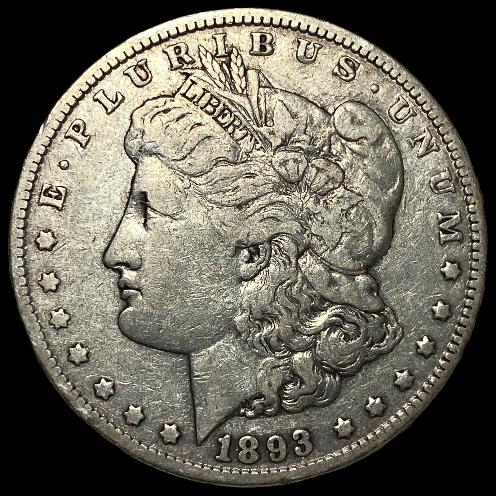 1893 Silver Morgan Dollar NEARLY UNCIRCULATED: 1893 Silver Morgan Dollar NEARLY UNCIRCULATED