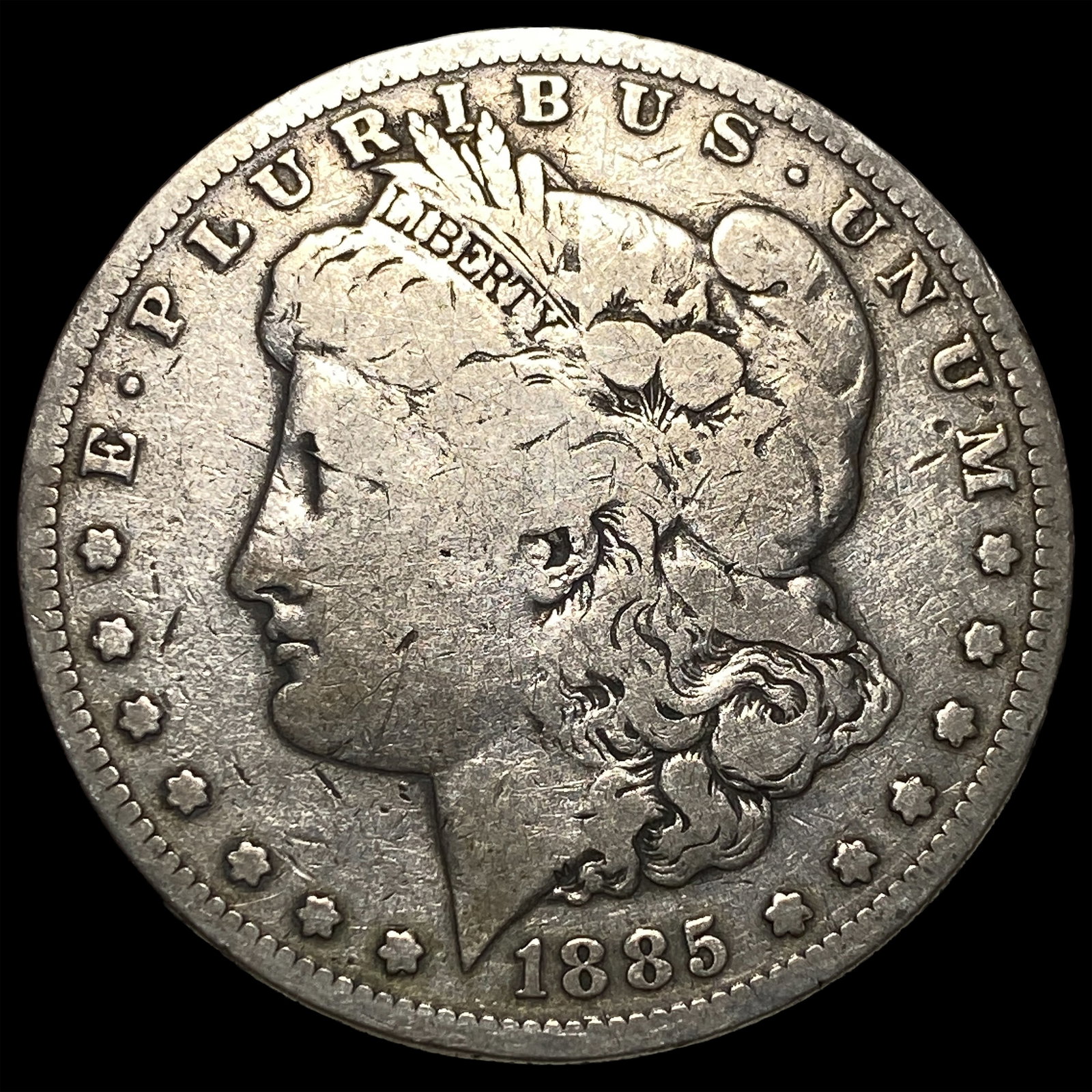1885-S Morgan Silver Dollar NEARLY UNCIRCULATED: 1885-S Morgan Silver Dollar NEARLY UNCIRCULATED