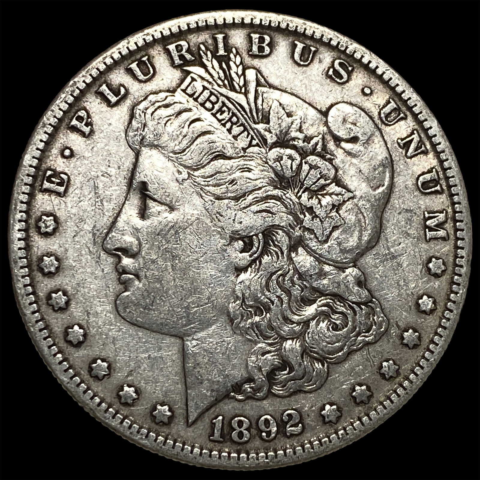1892-S Silver Morgan Dollar NEARLY UNCIRCULATED (1 of 2)