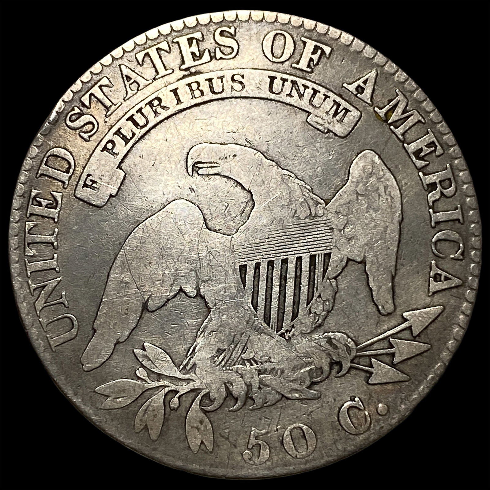 1819 Capped Bust Half Dollar LIGHTLY CIRCULATED - 2