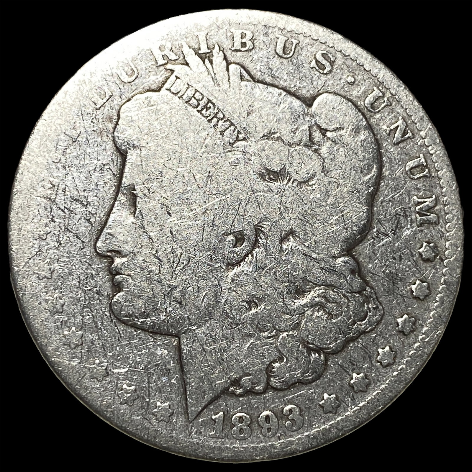 1893-CC Silver Morgan Dollar NICELY CIRCULATED: 1893-CC Silver Morgan Dollar NICELY CIRCULATED