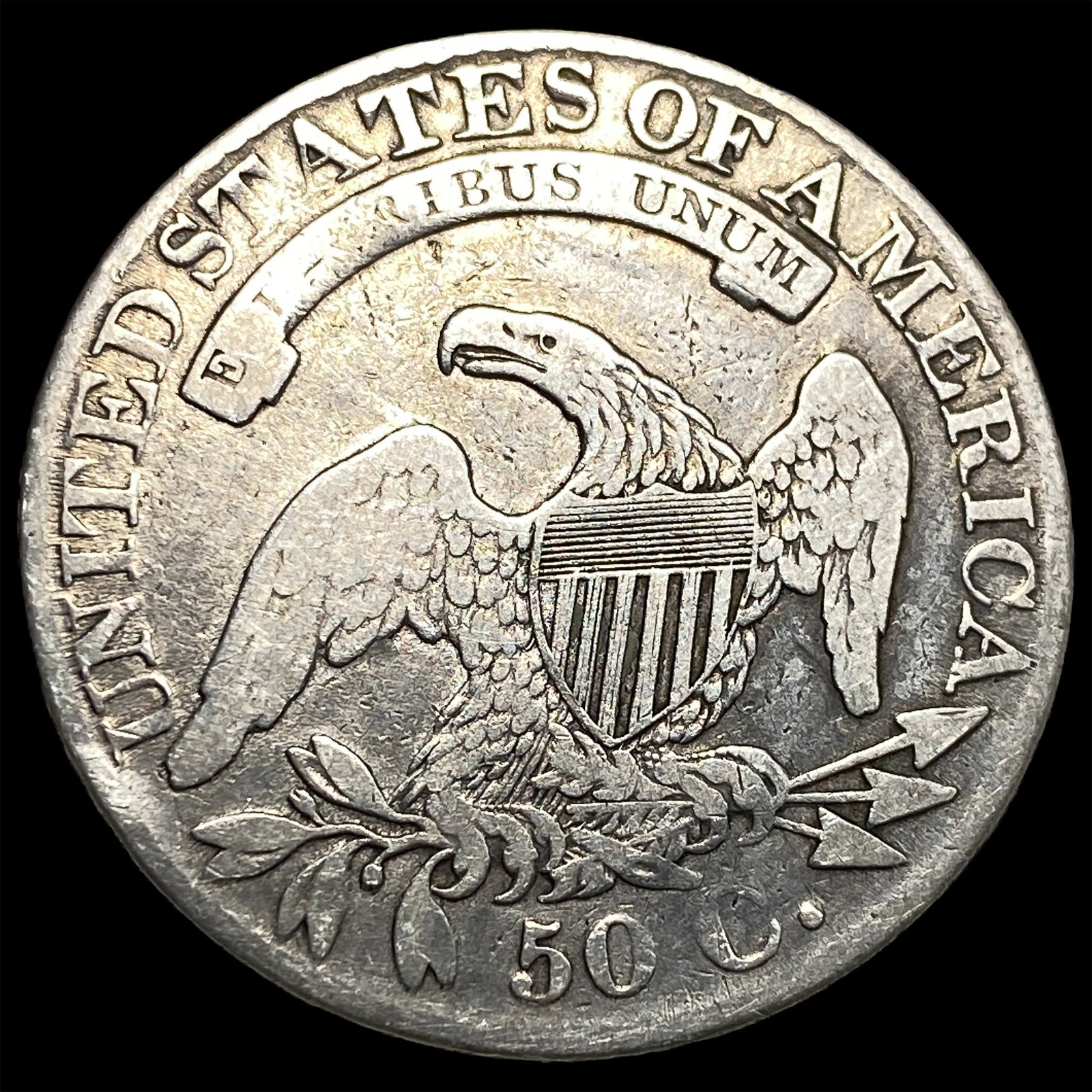 1827 Capped Bust Half Dollar LIGHTLY CIRCULATED - 2