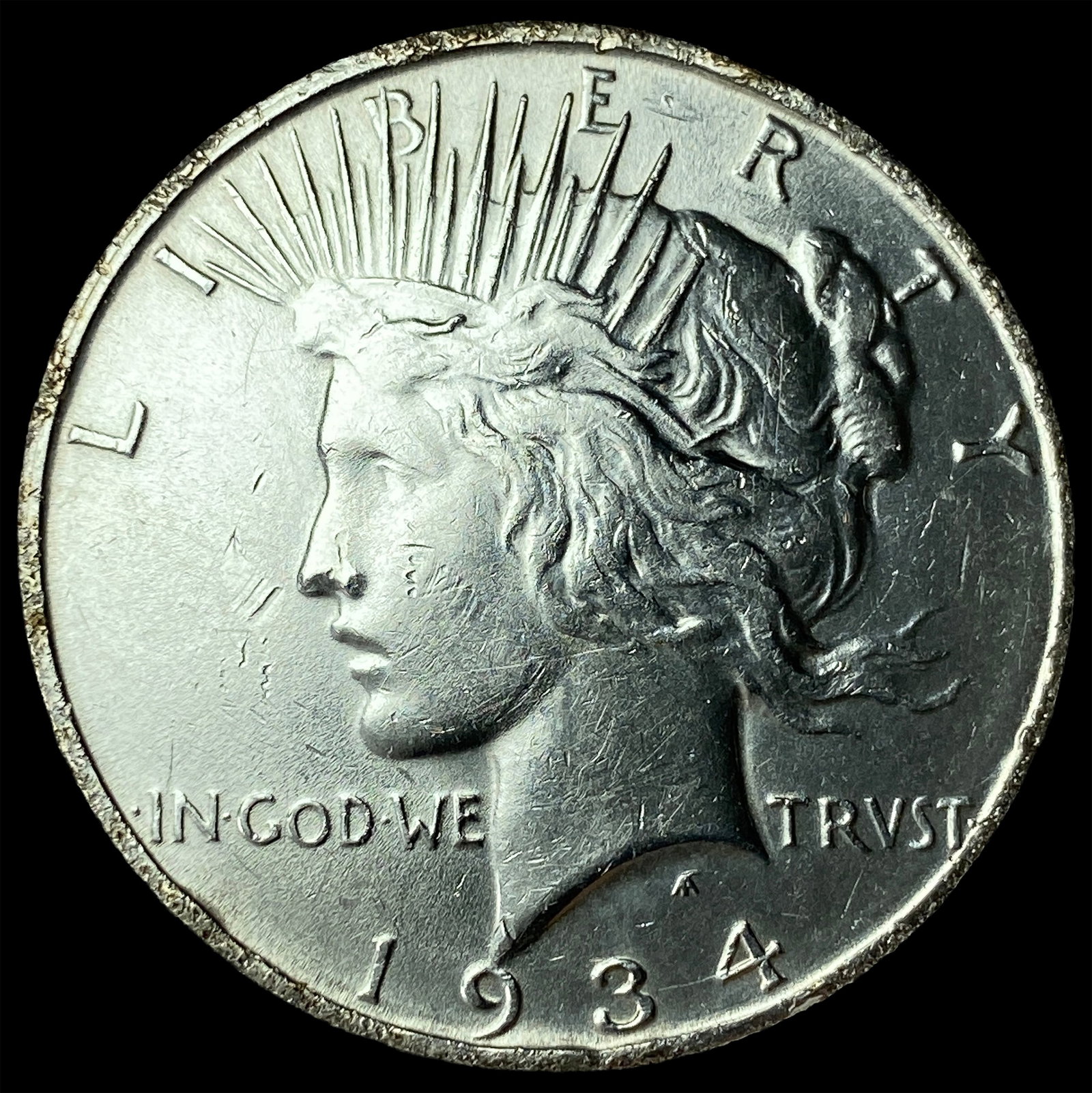 1934 Silver Peace Dollar NEARLY UNCIRCULATED: 1934 Silver Peace Dollar NEARLY UNCIRCULATED