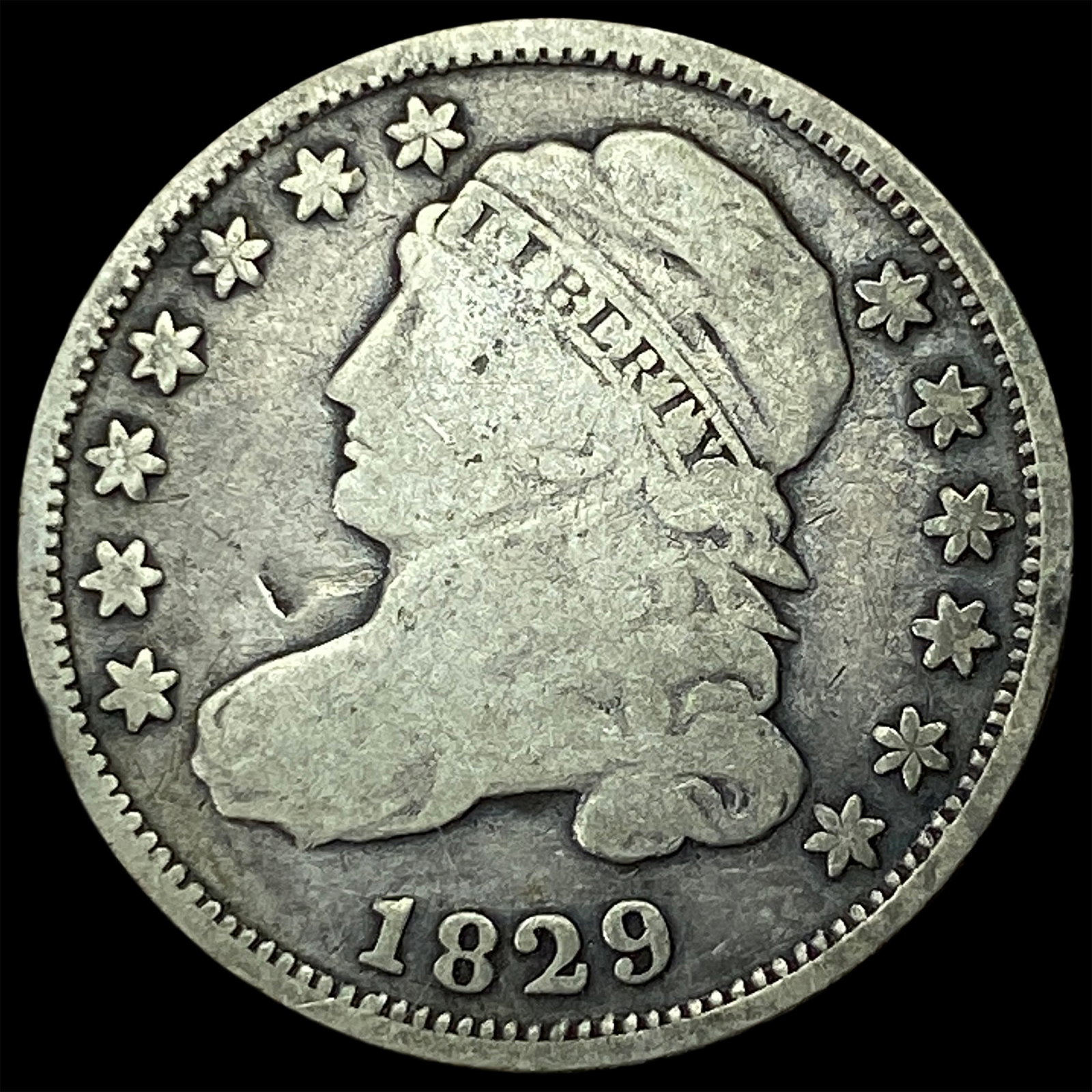 1829 Capped Bust Dime CLOSELY UNCIRCULATED