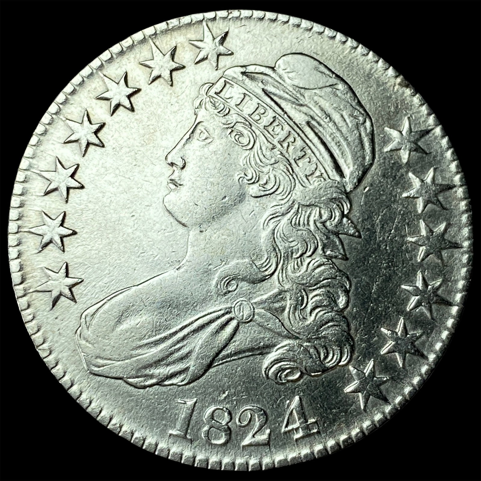 1824 Capped Bust Half Dollar UNCIRCULATED: 1824 Capped Bust Half Dollar UNCIRCULATED