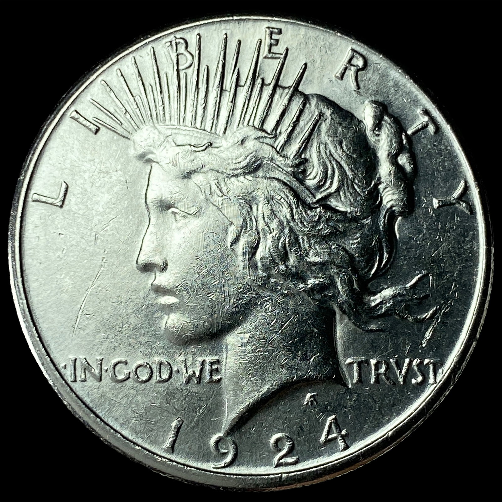 1924 Peace Silver Dollar NICELY CIRCULATED: 1924 Peace Silver Dollar NICELY CIRCULATED