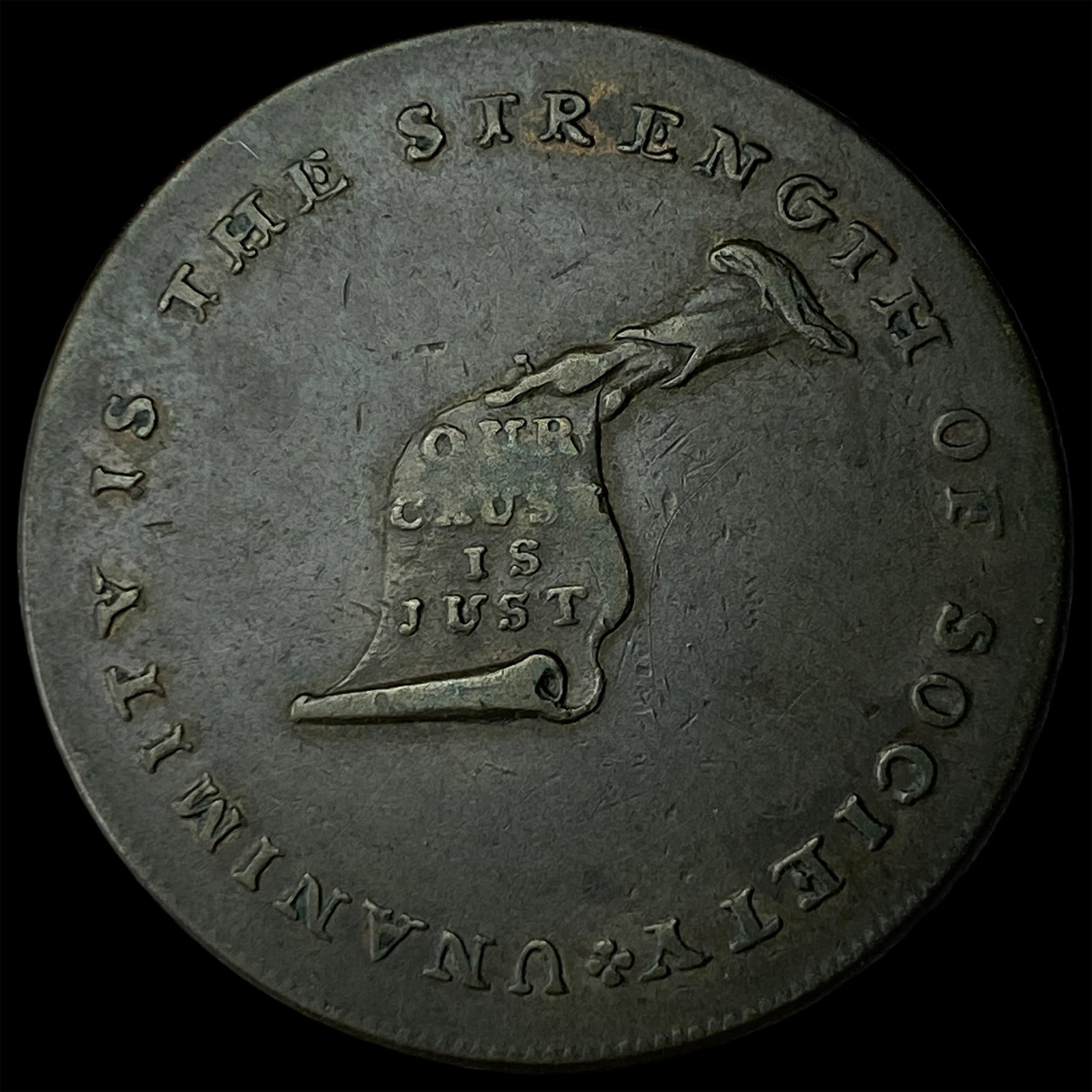 1785 Inimica Tyrannis America Token NICELY CIRCULATED: 1785 Inimica Tyrannis America Token NICELY CIRCULATED
