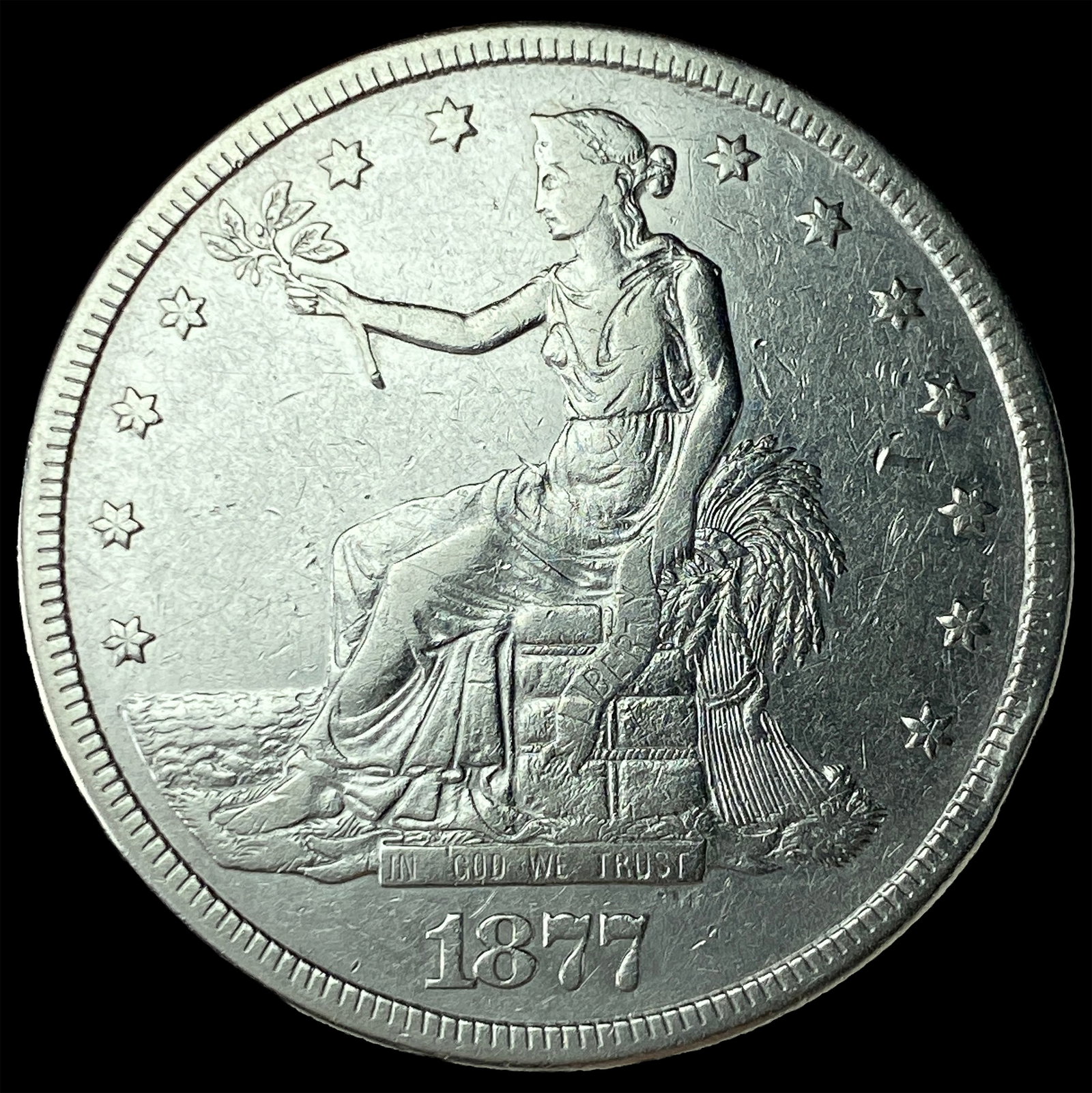 1877-S Silver Trade Dollar NICELY CIRCULATED: 1877-S Silver Trade Dollar NICELY CIRCULATED