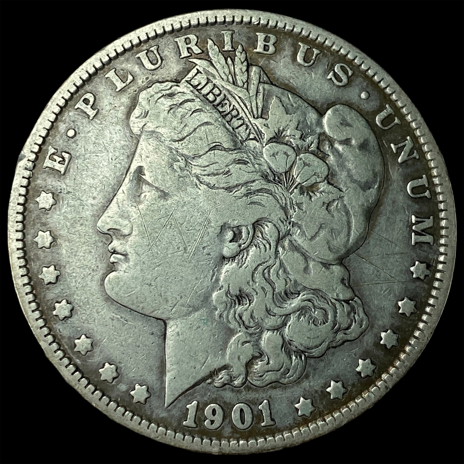 1901 Morgan Silver Dollar NEARLY UNCIRCULATED: 1901 Morgan Silver Dollar NEARLY UNCIRCULATED