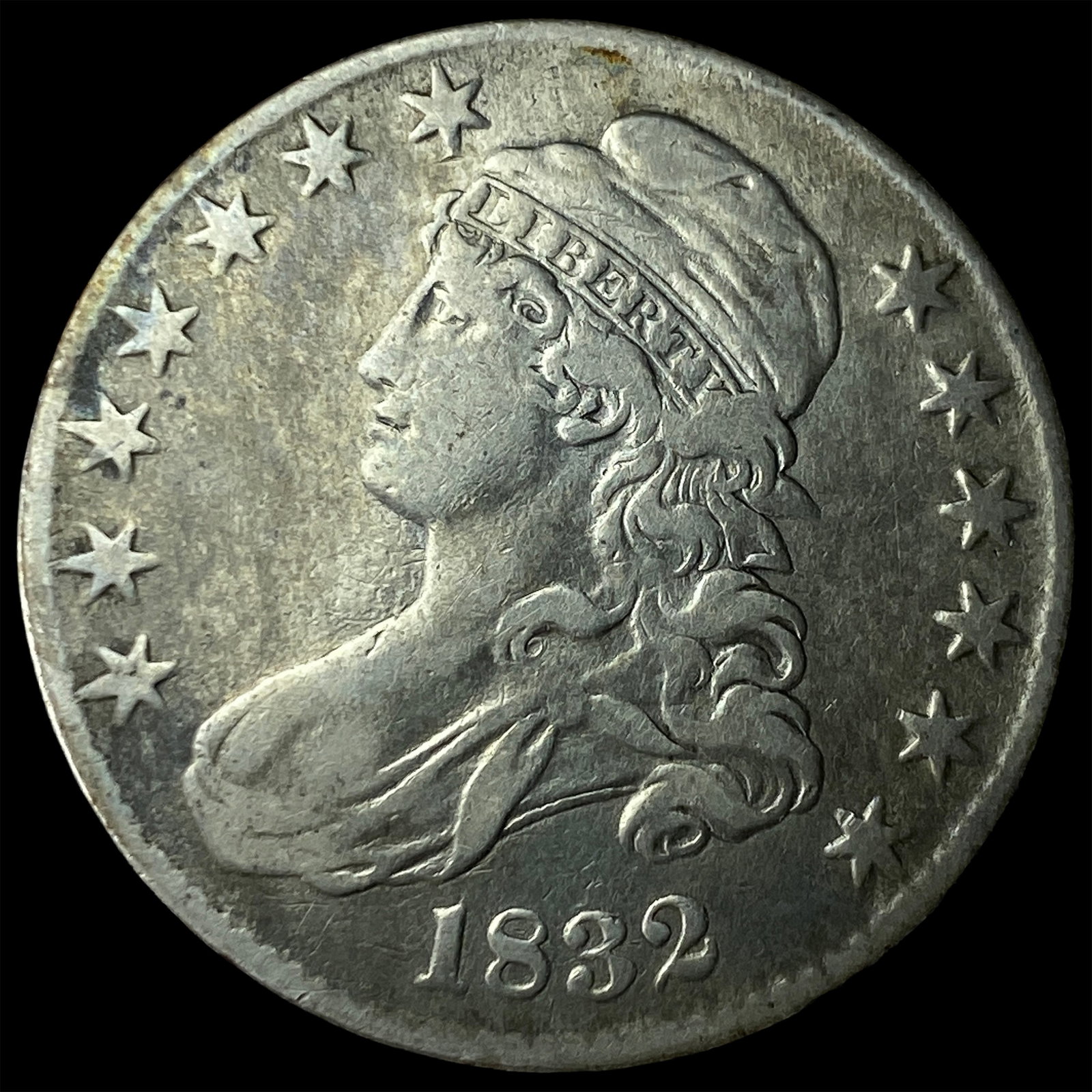 1832 Capped Bust Half Dollar CLOSELY UNCIRCULATED: 1832 Capped Bust Half Dollar CLOSELY UNCIRCULATED