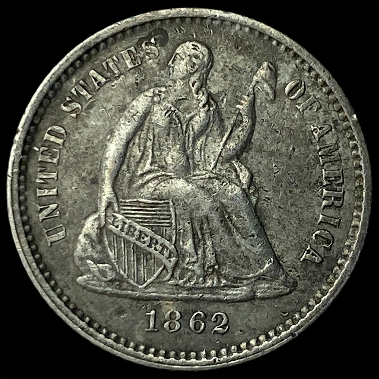 1862 Seated Liberty Half Dime HIGH GRADE: 1862 Seated Liberty Half Dime HIGH GRADE