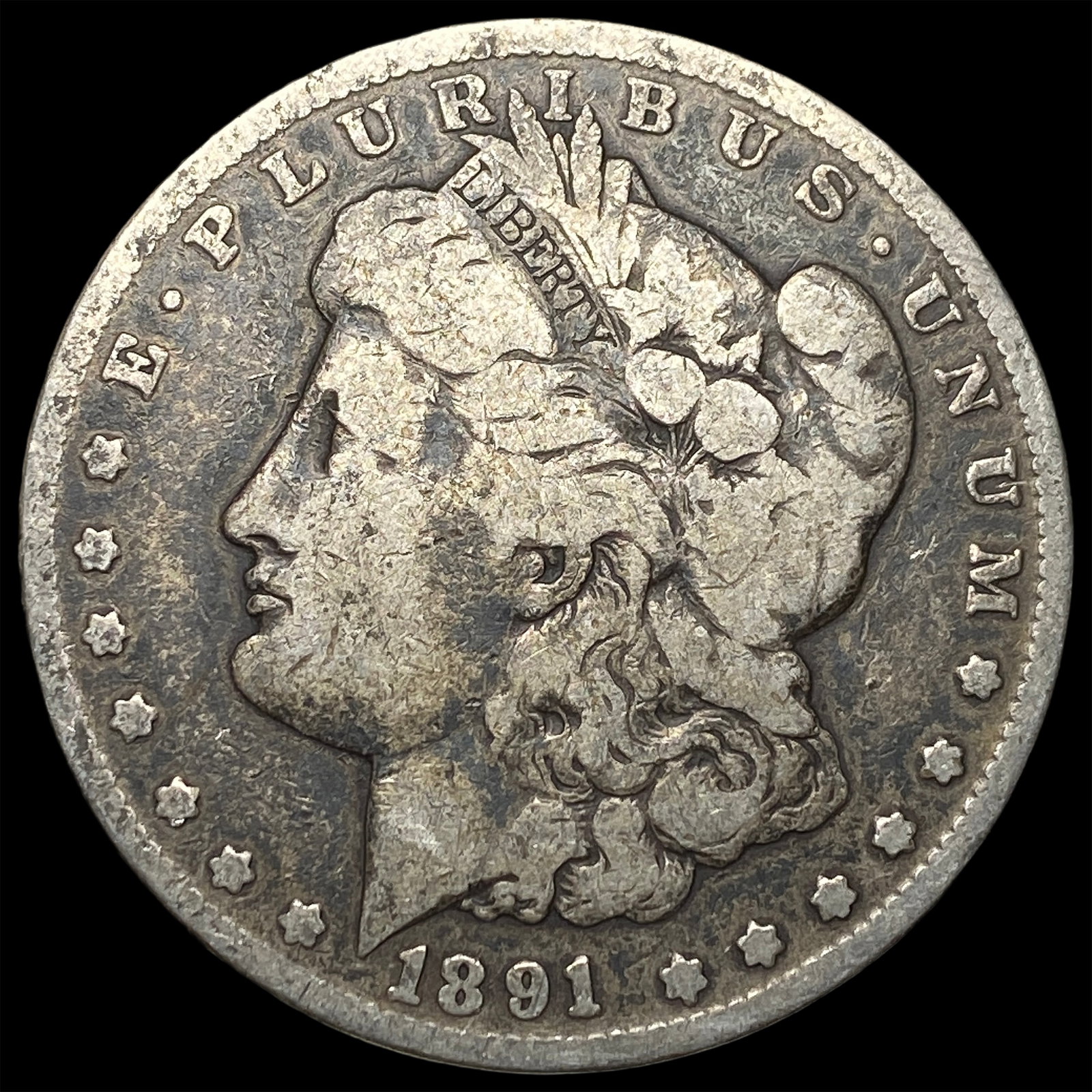 1891-CC Silver Morgan Dollar NICELY CIRCULATED: 1891-CC Silver Morgan Dollar NICELY CIRCULATED