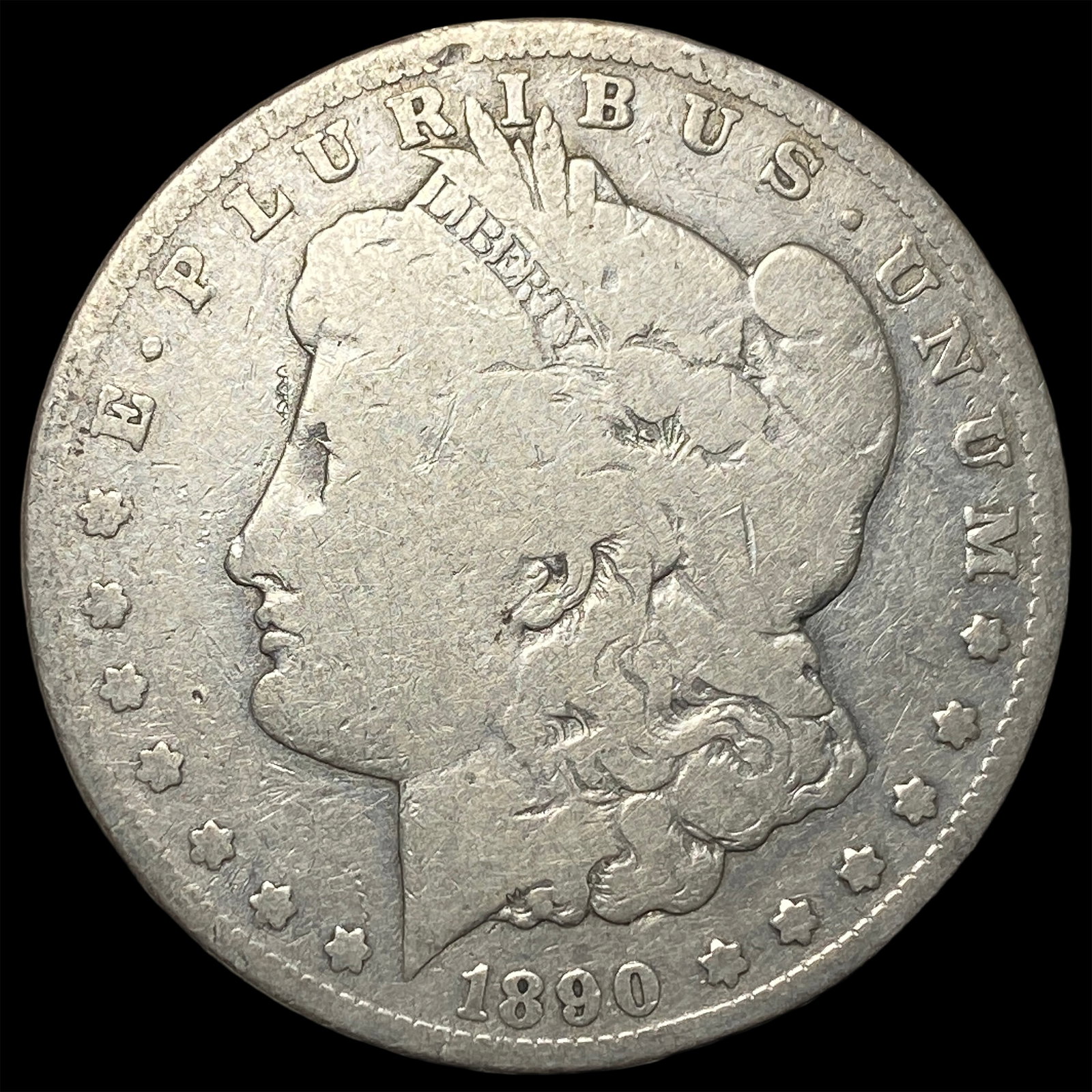 1890-CC Silver Morgan Dollar LIGHTLY CIRCULATED: 1890-CC Silver Morgan Dollar LIGHTLY CIRCULATED