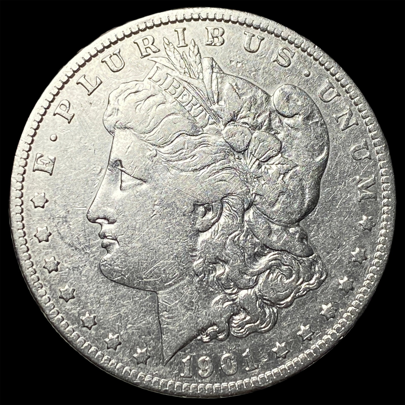 1901-S Silver Morgan Dollar NEARLY UNCIRCULATED (1 of 2)