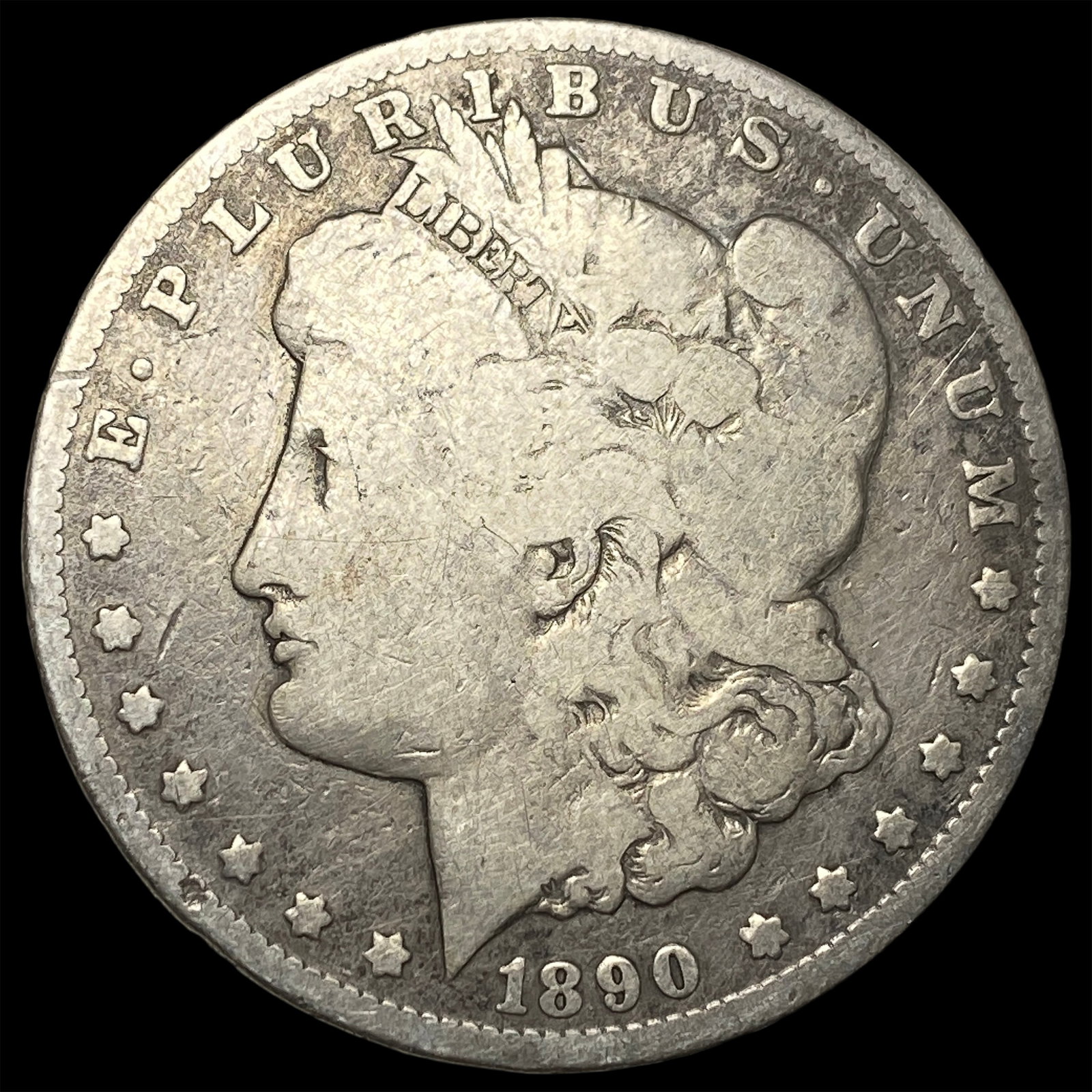 1890-CC Silver Morgan Dollar LIGHTLY CIRCULATED: 1890-CC Silver Morgan Dollar LIGHTLY CIRCULATED