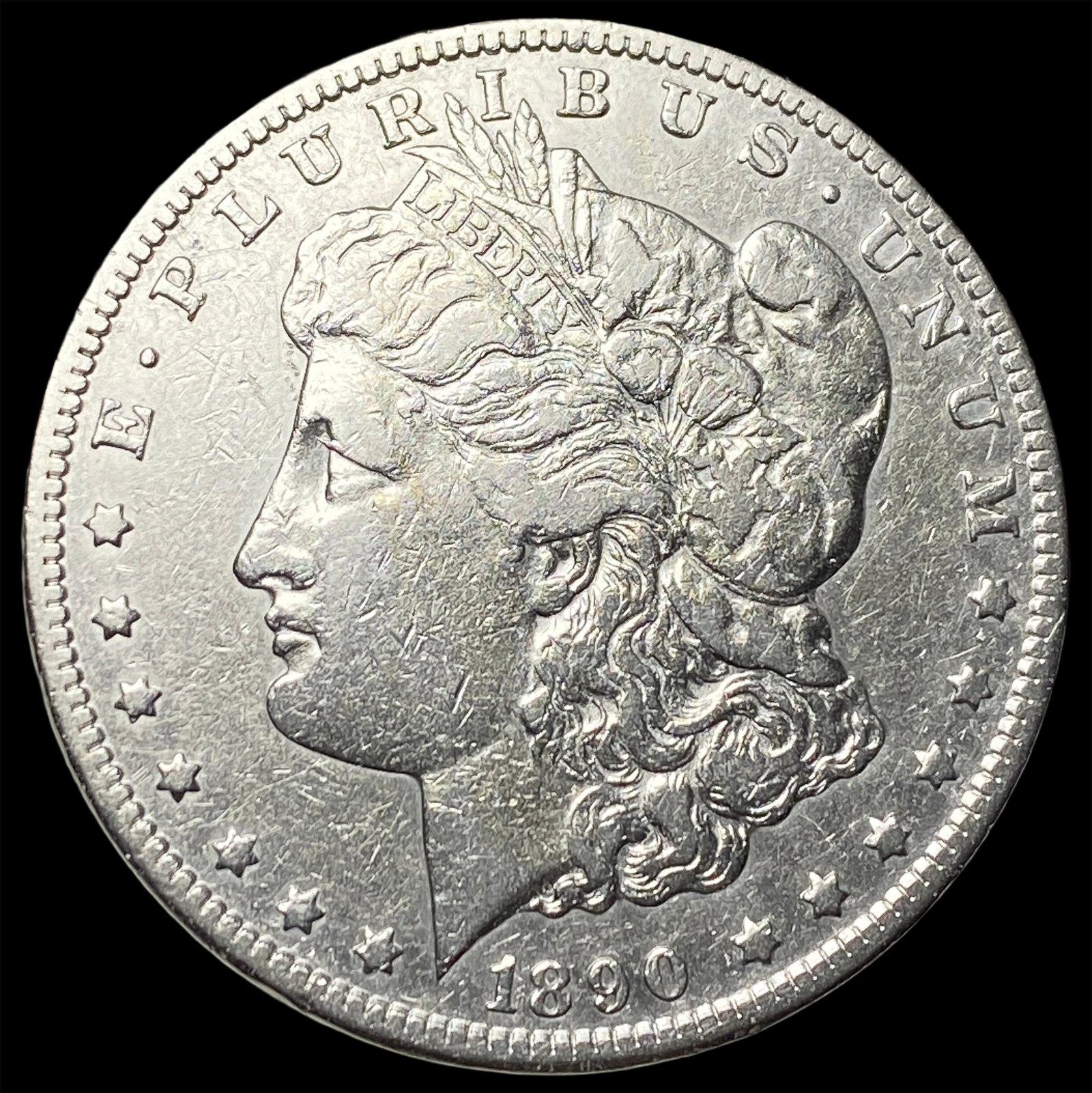 1890-CC Silver Morgan Dollar NEARLY UNCIRCULATED: 1890-CC Silver Morgan Dollar NEARLY UNCIRCULATED