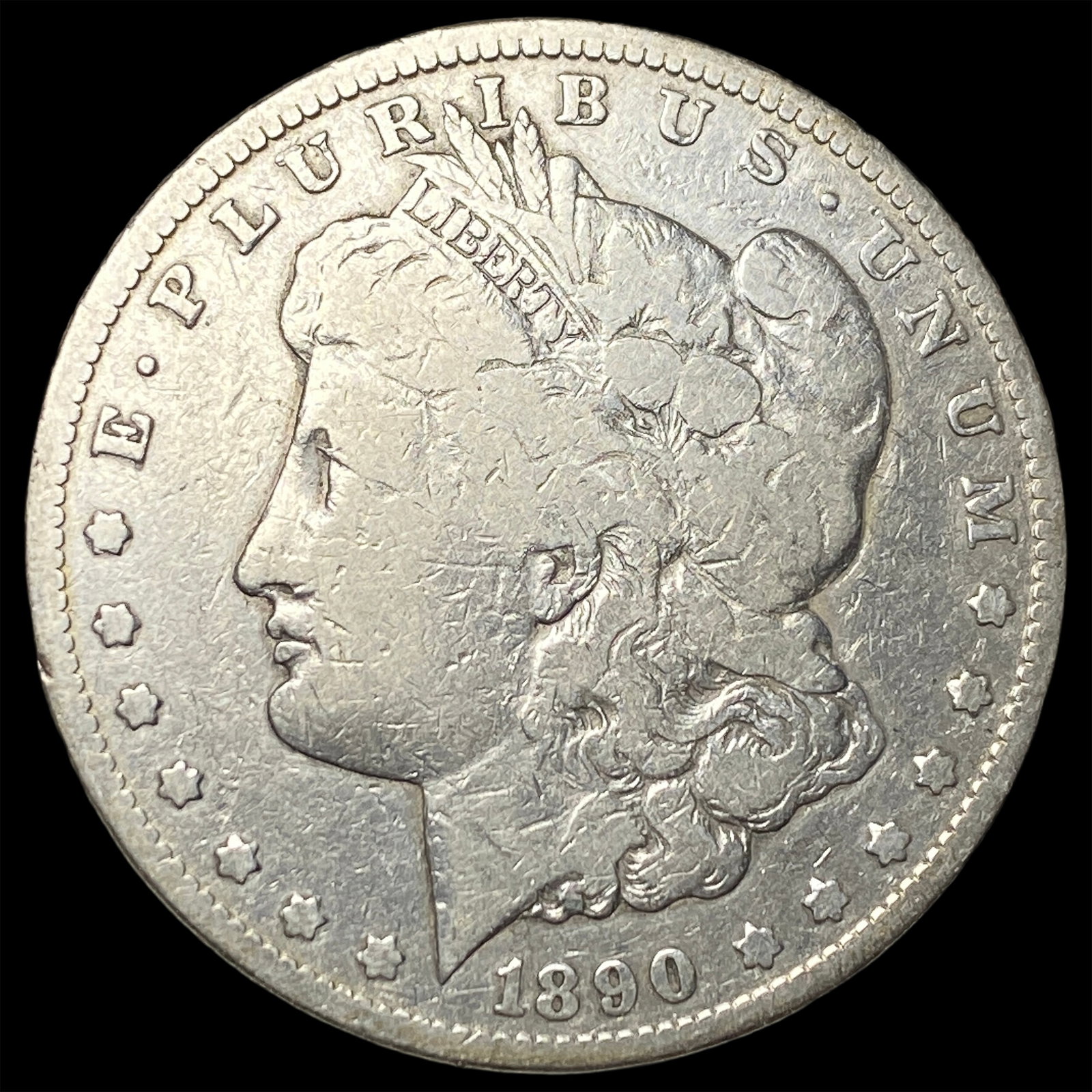 1890-CC Silver Morgan Dollar LIGHTLY CIRCULATED: 1890-CC Silver Morgan Dollar LIGHTLY CIRCULATED