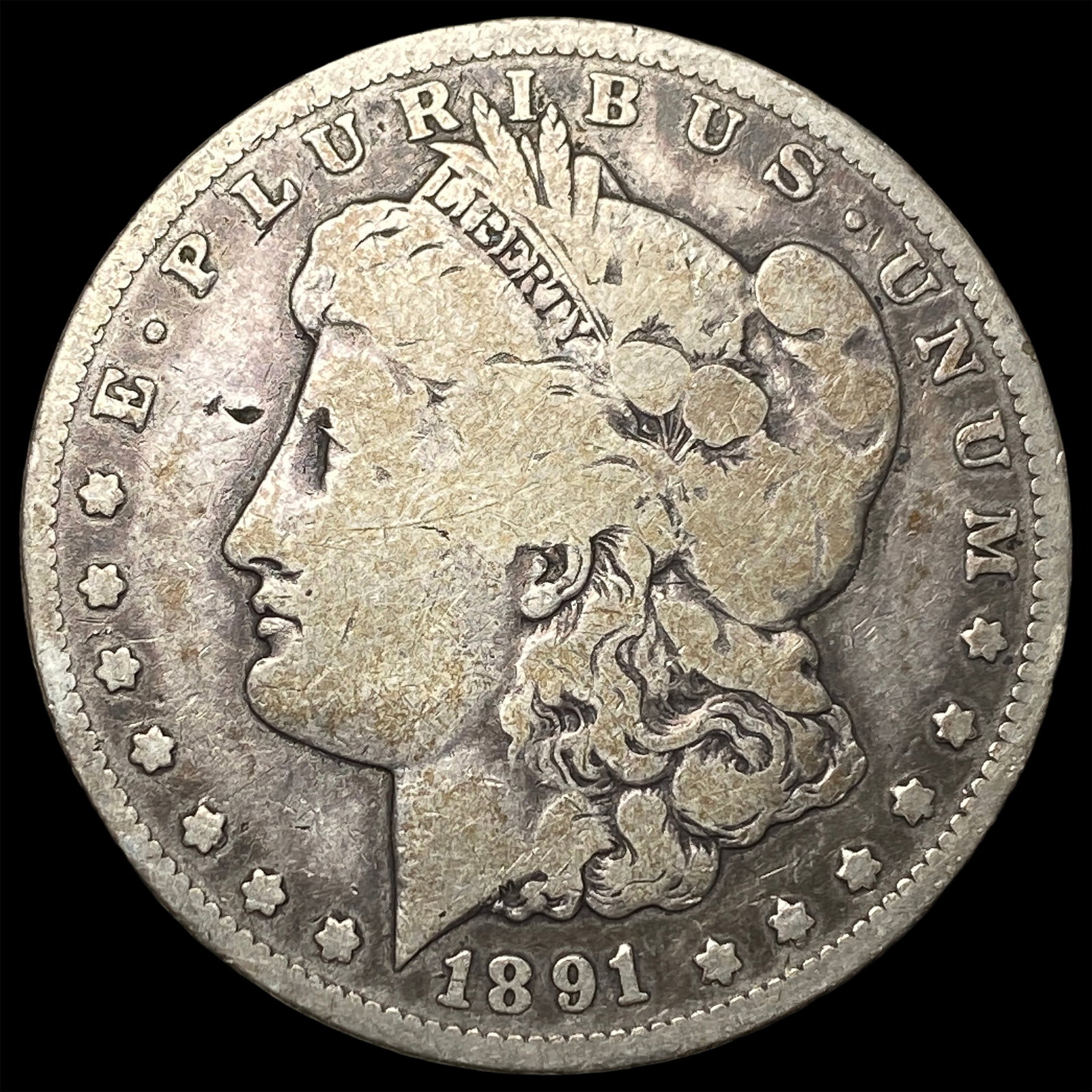 1891-CC Silver Morgan Dollar LIGHTLY CIRCULATED: 1891-CC Silver Morgan Dollar LIGHTLY CIRCULATED