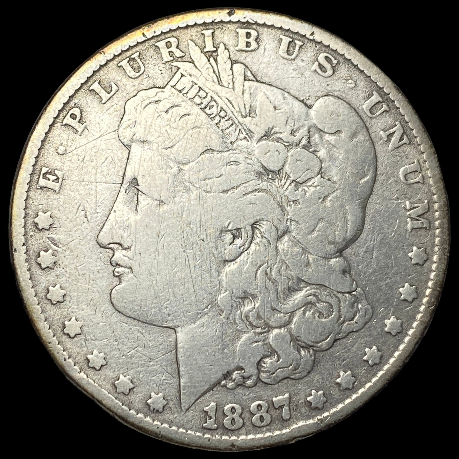 1887/6 Morgan Silver Dollar LIGHTLY CIRCULATED: 1887/6 Morgan Silver Dollar LIGHTLY CIRCULATED