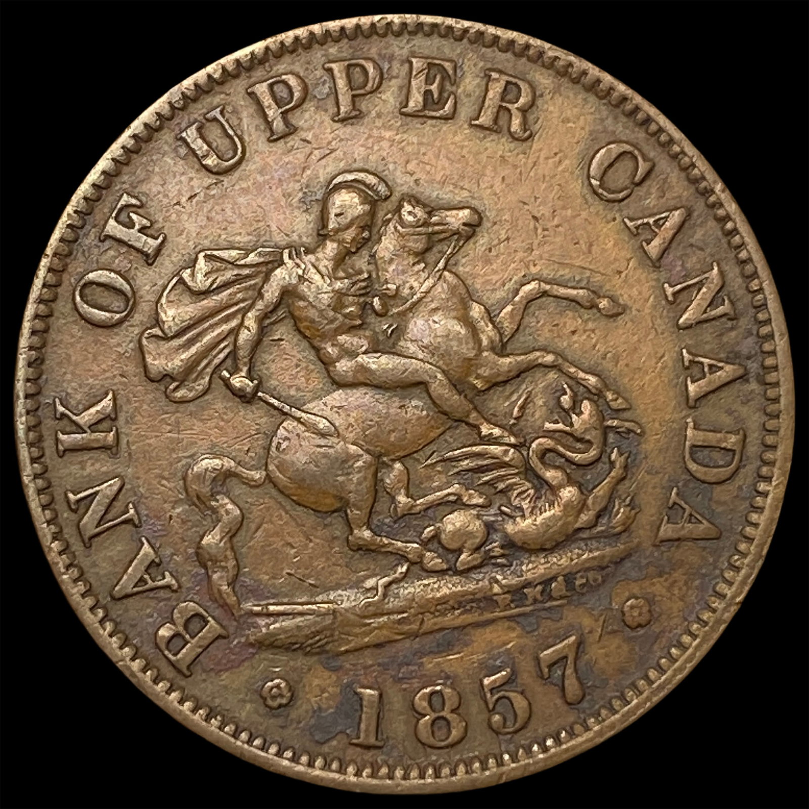 1857 Bank of Upper Canada Half Penny Token UNCIRCULATED (1 of 2)