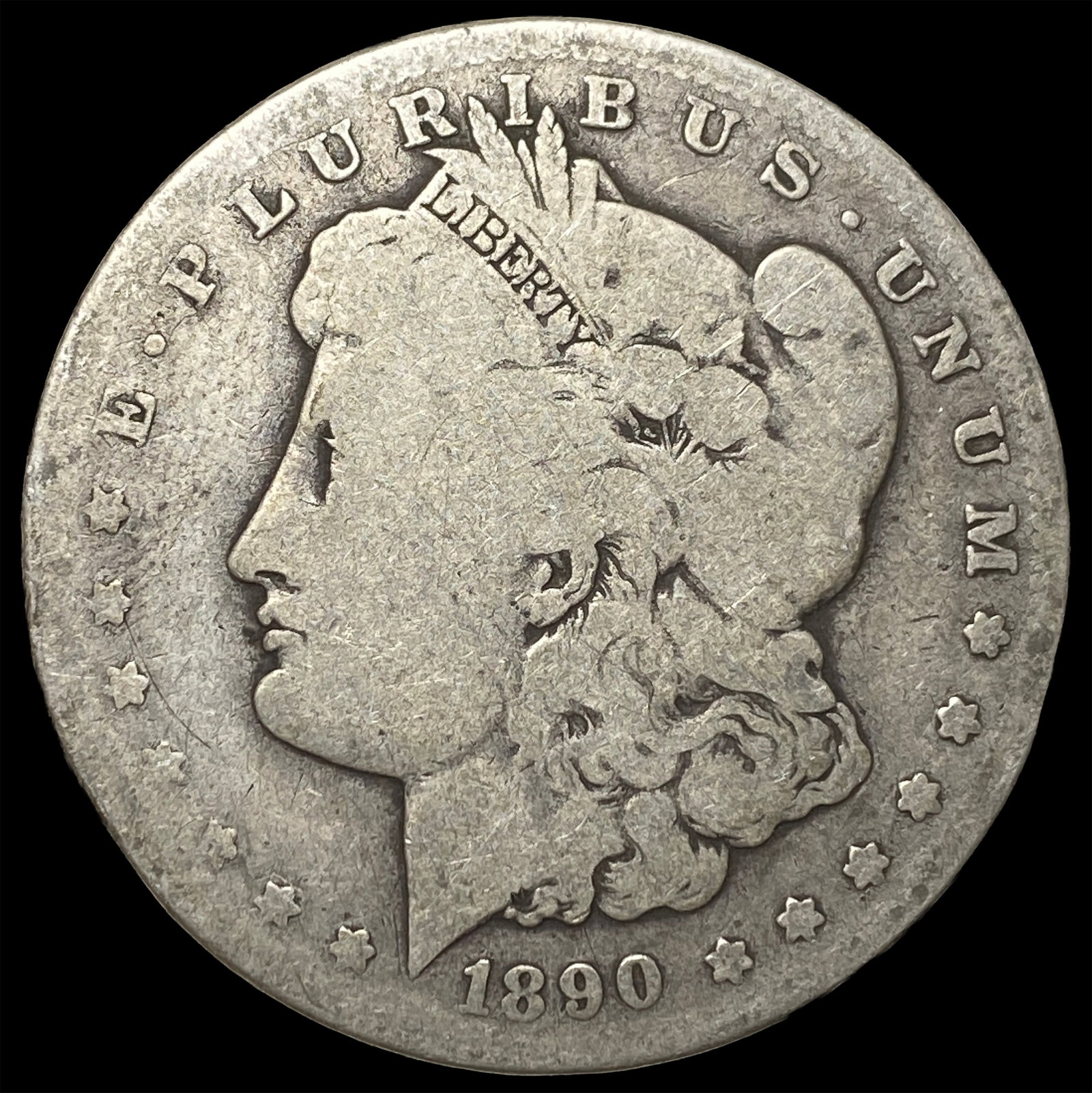 1890-CC Silver Morgan Dollar NICELY CIRCULATED: 1890-CC Silver Morgan Dollar NICELY CIRCULATED