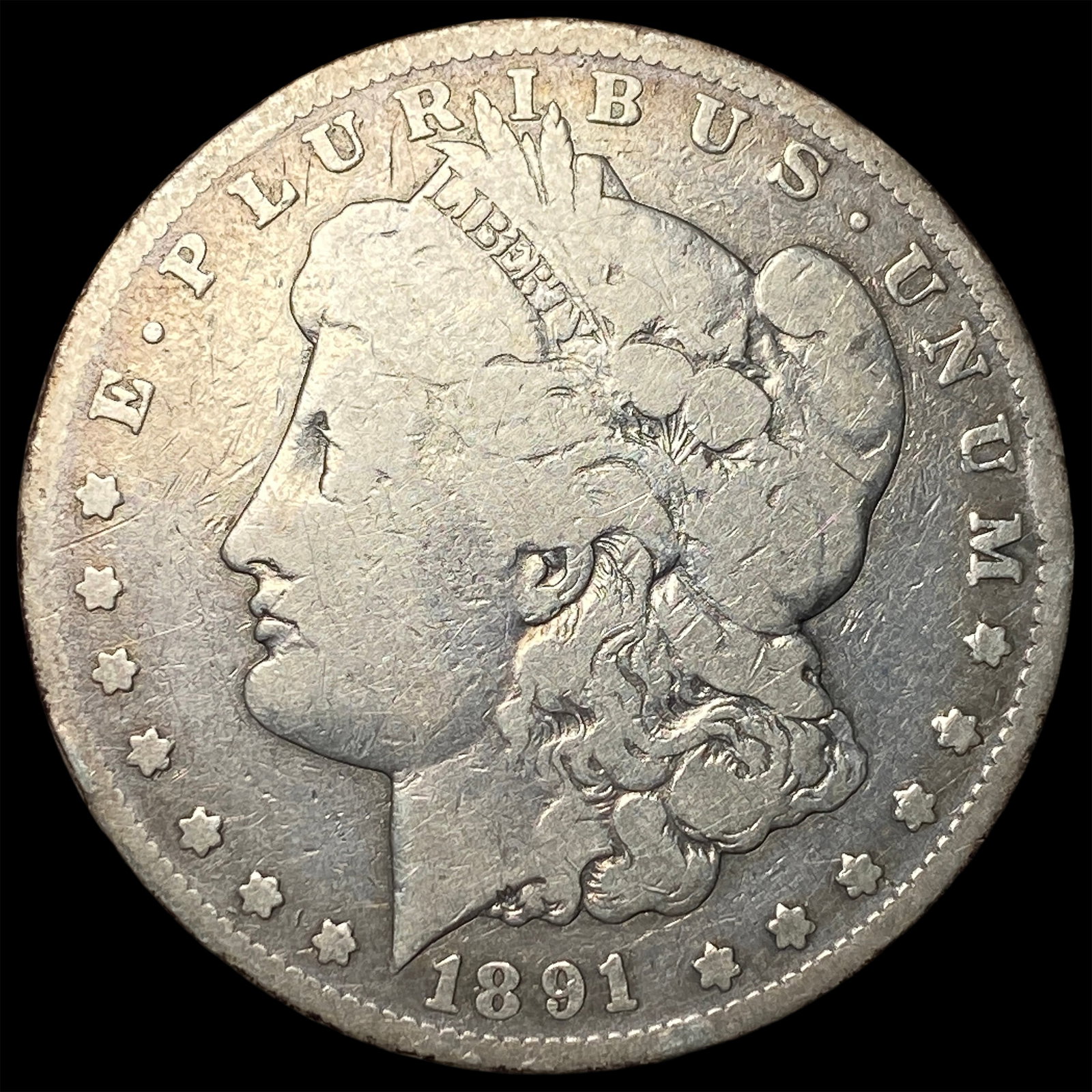 1891-CC Silver Morgan Dollar LIGHTLY CIRCULATED: 1891-CC Silver Morgan Dollar LIGHTLY CIRCULATED