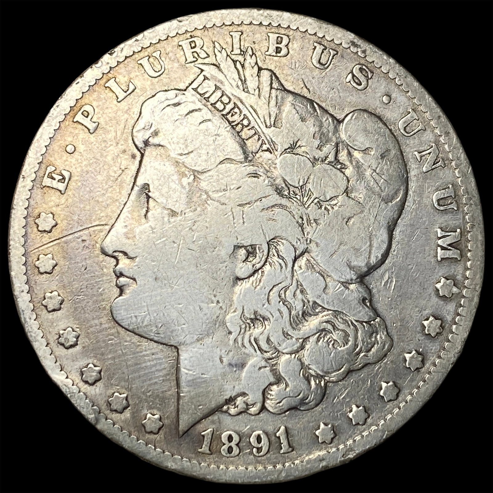 1891-CC Silver Morgan Dollar LIGHTLY CIRCULATED: 1891-CC Silver Morgan Dollar LIGHTLY CIRCULATED