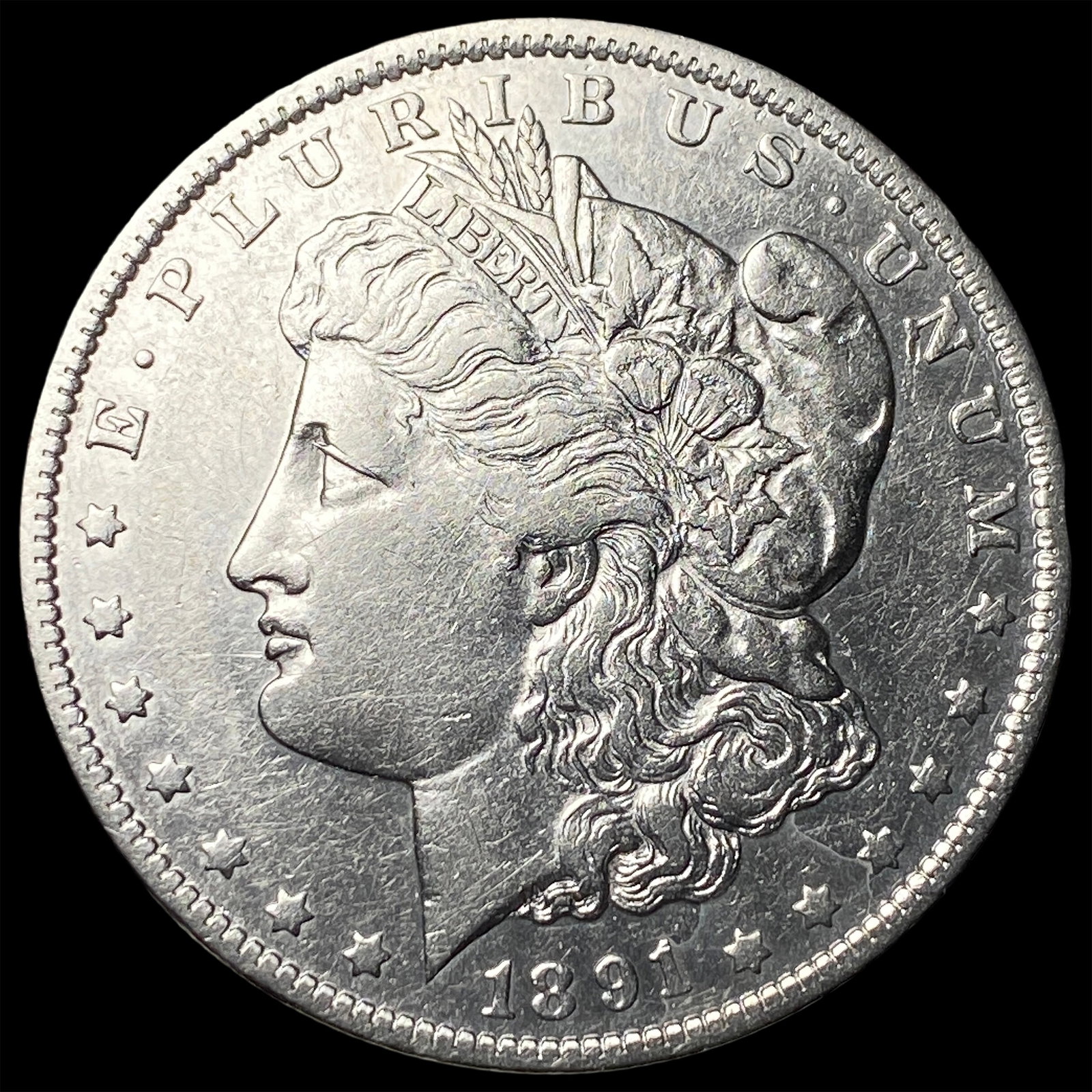 1891-S Silver Morgan Dollar CLOSELY UNCIRCULATED: 1891-S Silver Morgan Dollar CLOSELY UNCIRCULATED