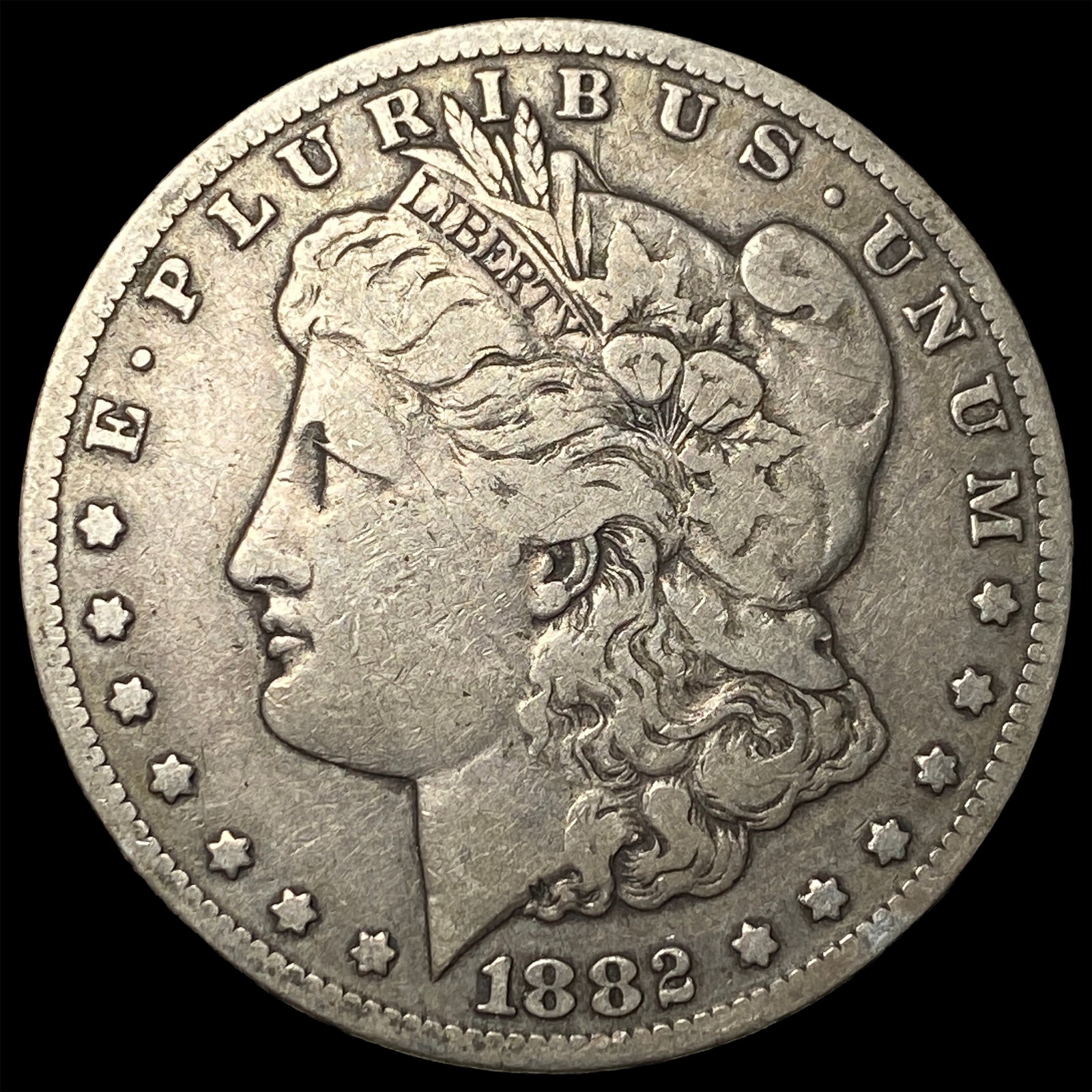 1882-CC Silver Morgan Dollar LIGHTLY CIRCULATED: 1882-CC Silver Morgan Dollar LIGHTLY CIRCULATED