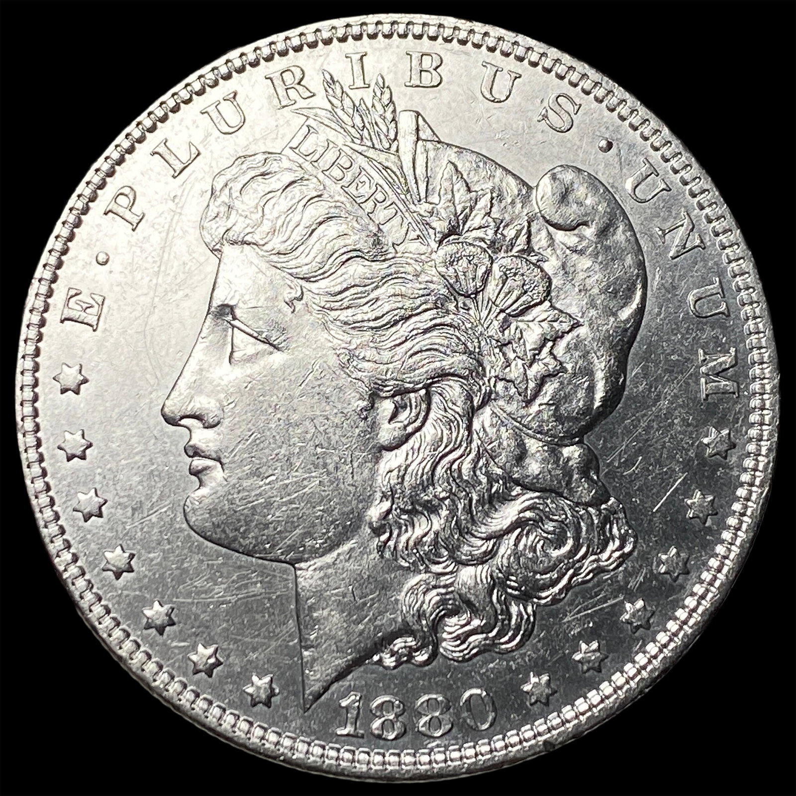 1880-O Micro O Silver Morgan Dollar CHOICE BU (1 of 2)
