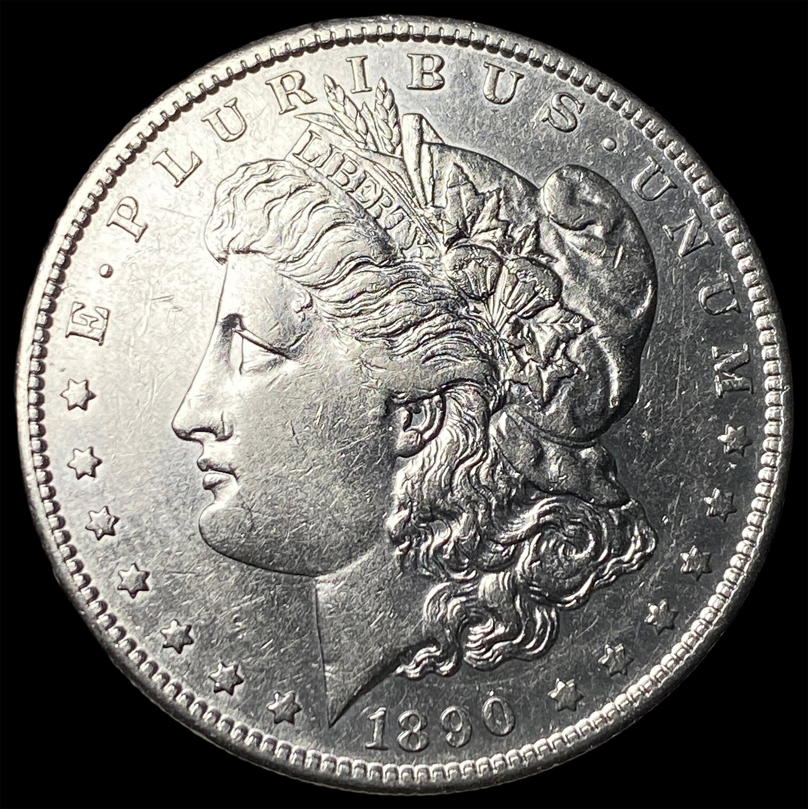 1890-S Silver Morgan Dollar CHOICE AU: 1890-S Silver Morgan Dollar CHOICE AU