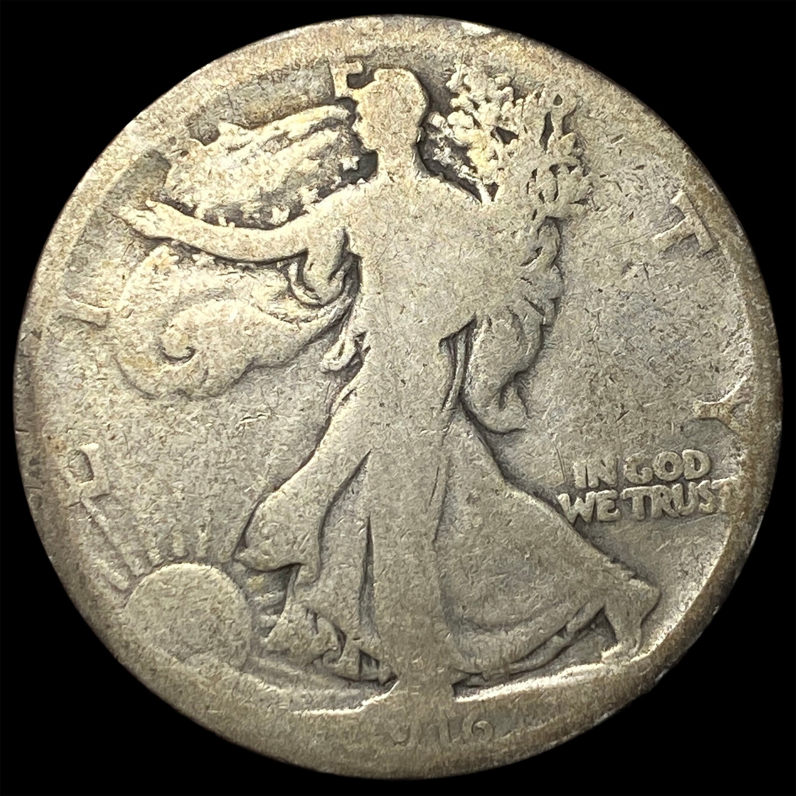 1916 Walking Liberty Half Dollar NICELY CIRCULATED: 1916 Walking Liberty Half Dollar NICELY CIRCULATED
