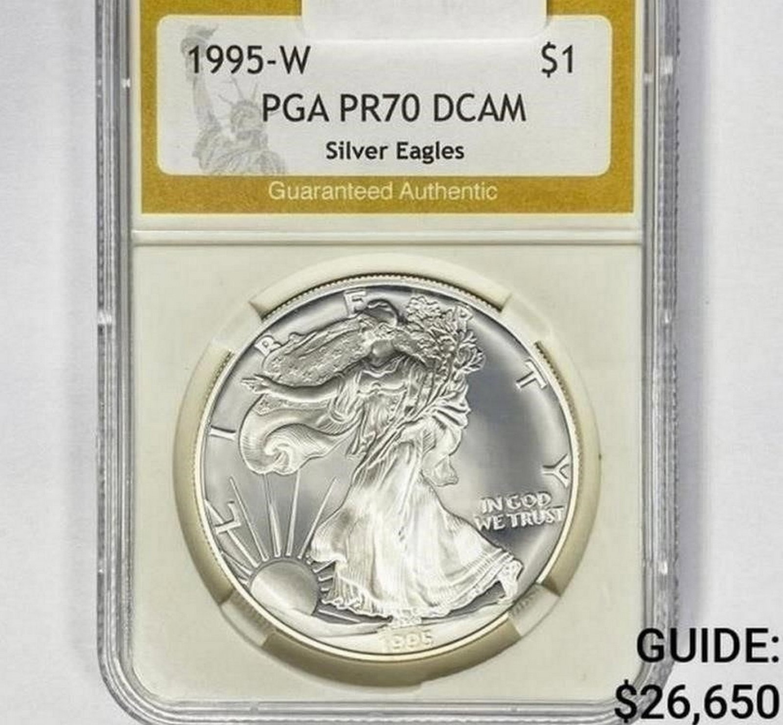1995-W American Silver Eagle PGA PR70DCAM: 1995-W American Silver Eagle PGA PR70DCAM