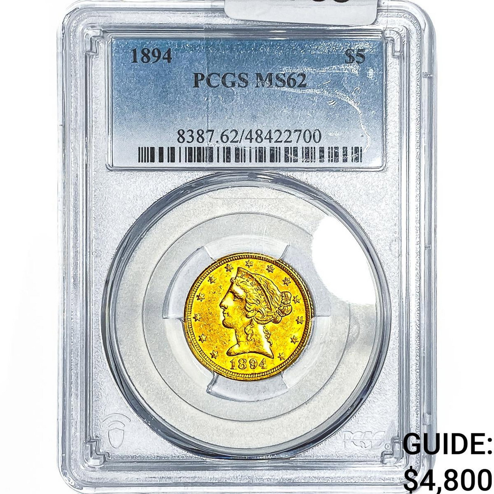 1894 $5 Gold Half Eagle PCGS MS62 (1 of 4)
