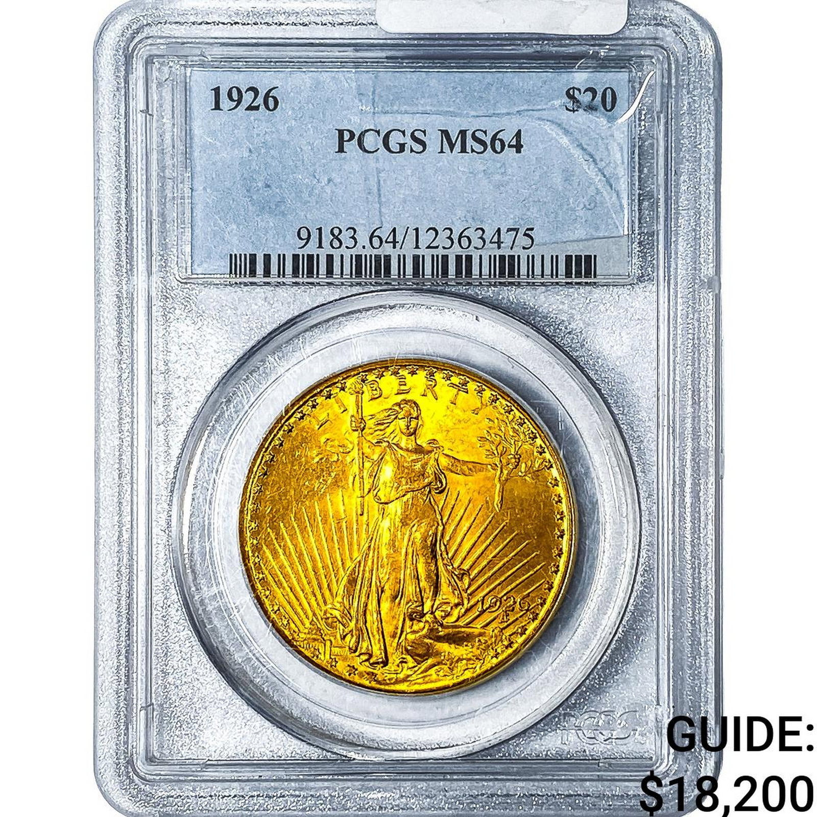1926 $20 Gold Double Eagle PCGS MS64: 1926 $20 Gold Double Eagle PCGS MS64