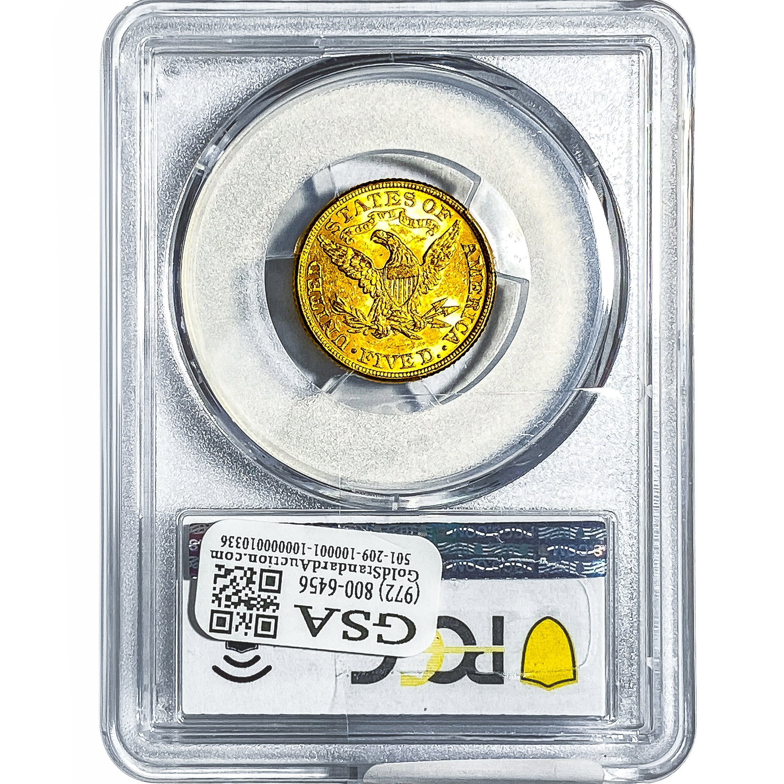 1882 $5 Gold Half Eagle PCGS MS62 - 2