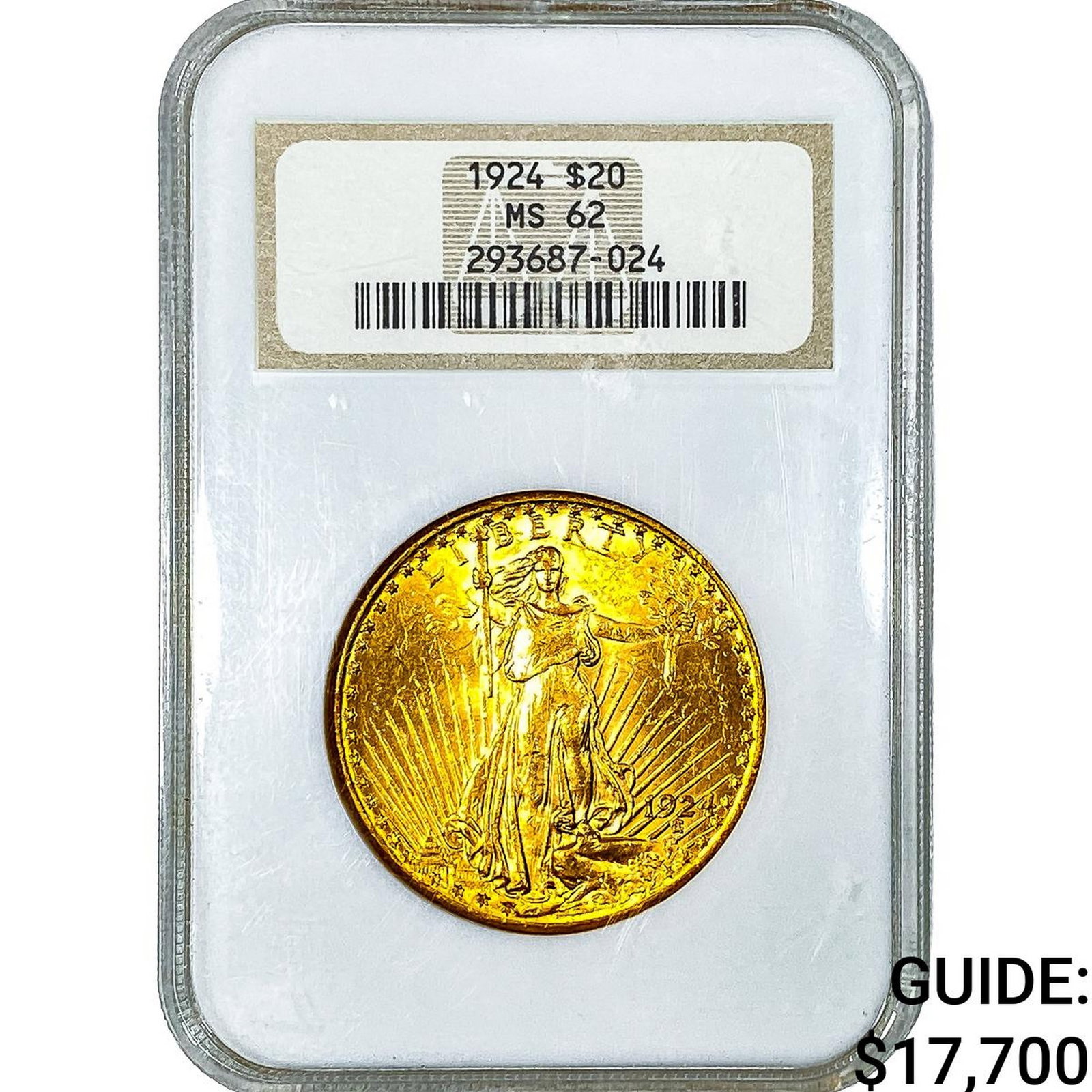 1924 $20 Gold Double Eagle NGC MS62 (1 of 4)