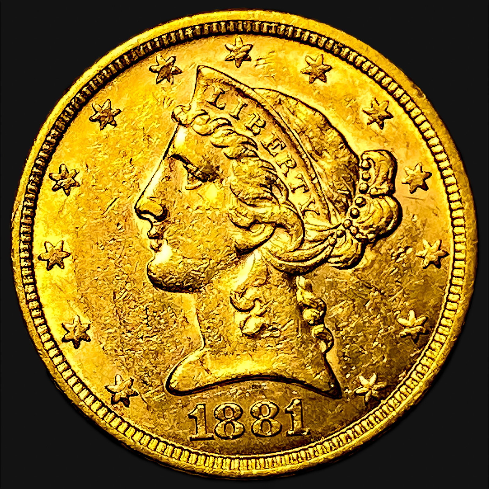1881 $5 Gold Half Eagle (1 of 2)