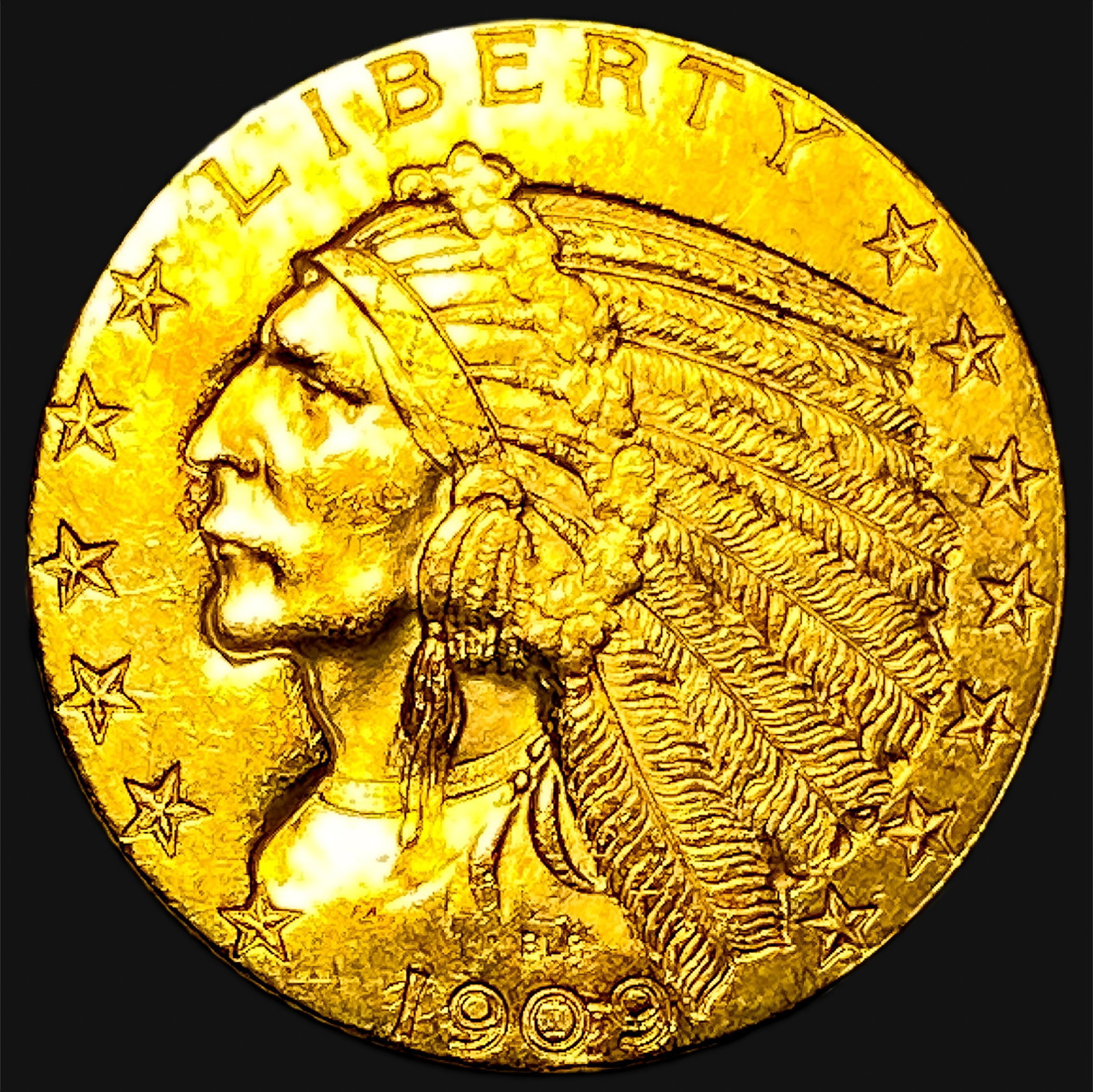 1909-D $5 Gold Half Eagle (1 of 2)