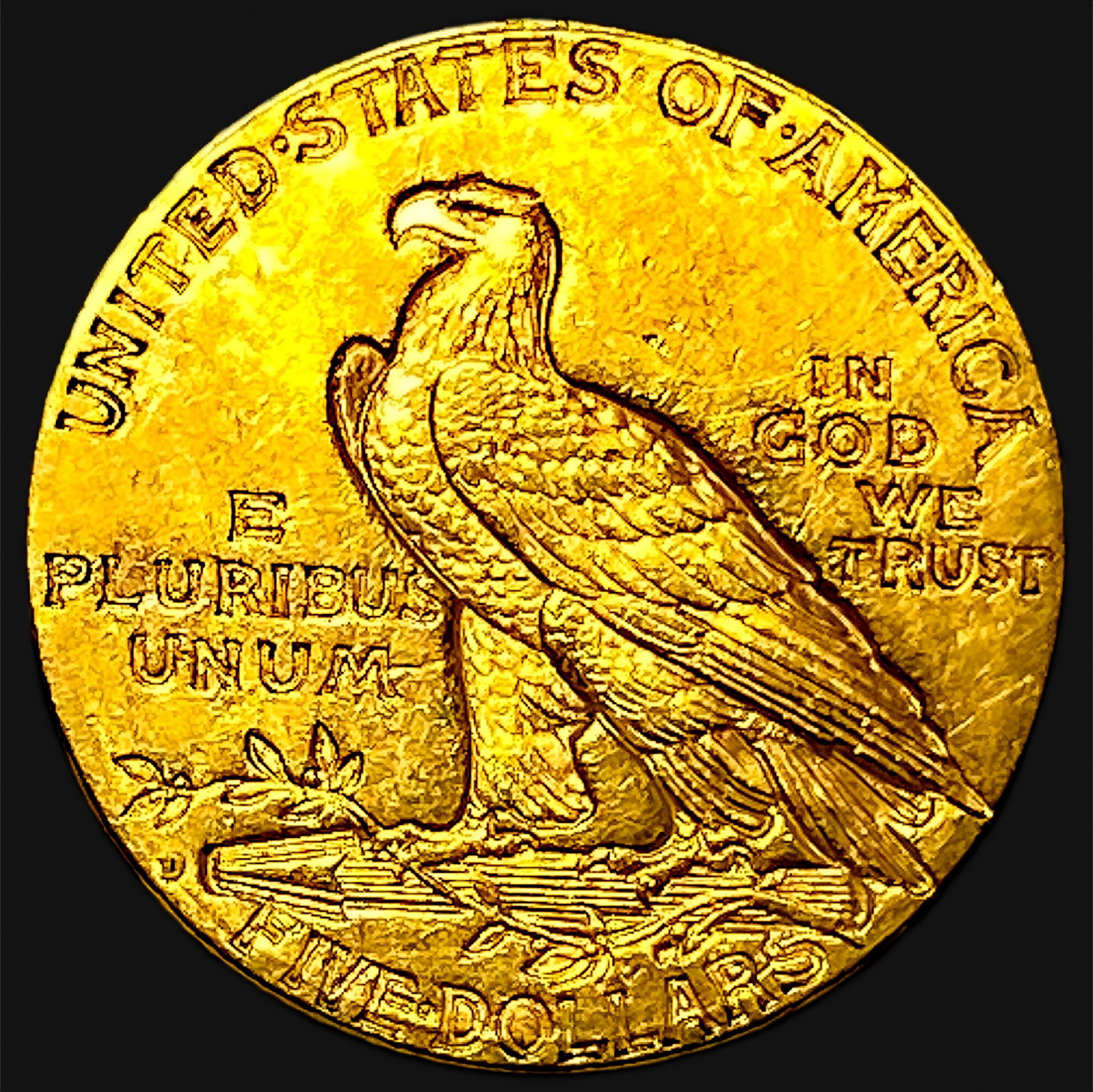 1909-D $5 Gold Half Eagle - 2