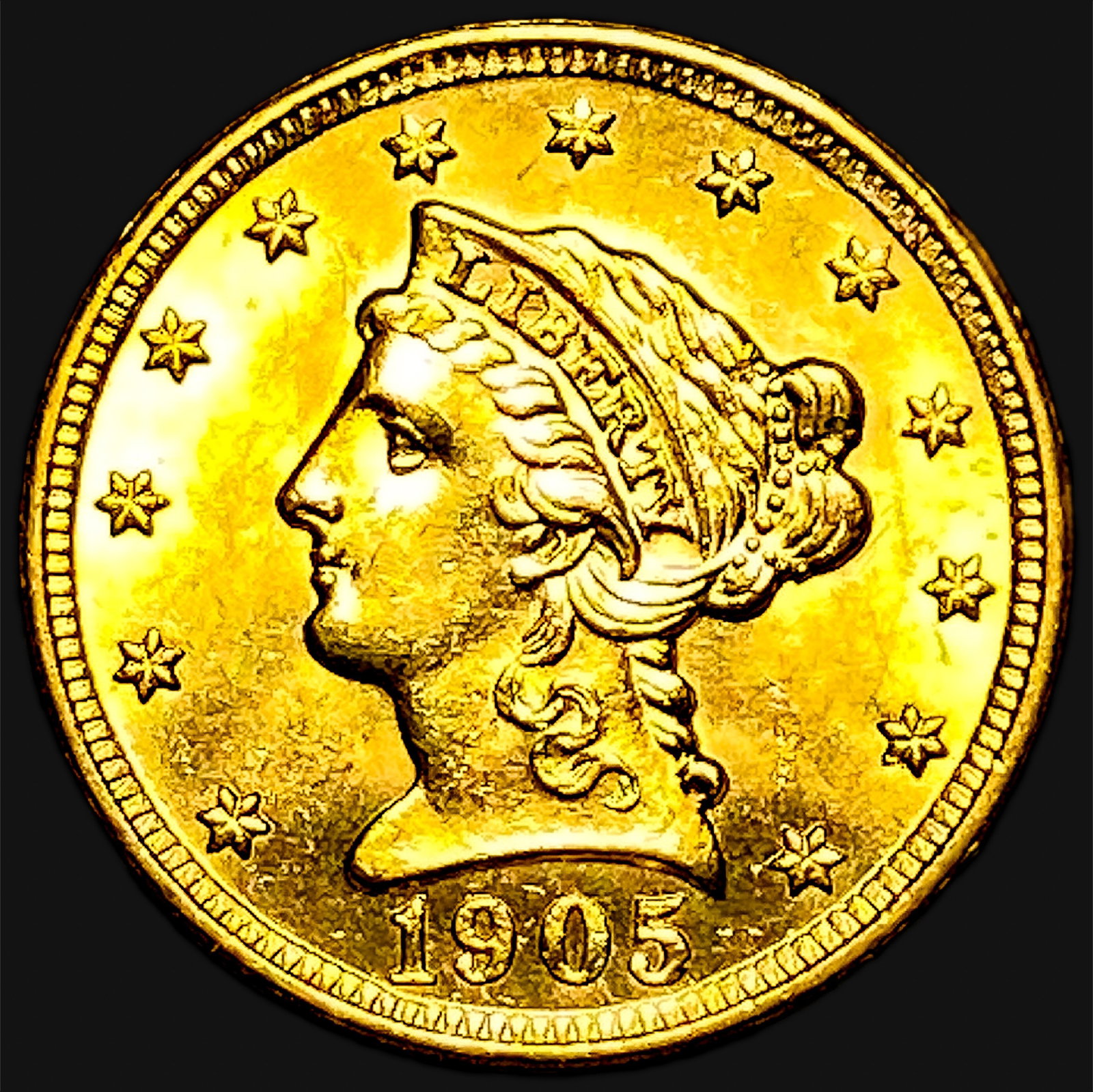 1905 $2.50 Gold Quarter Eagle: 1905 $2.50 Gold Quarter Eagle