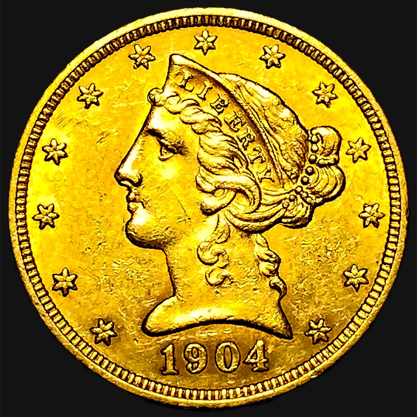 1904 $5 Gold Half Eagle (1 of 2)